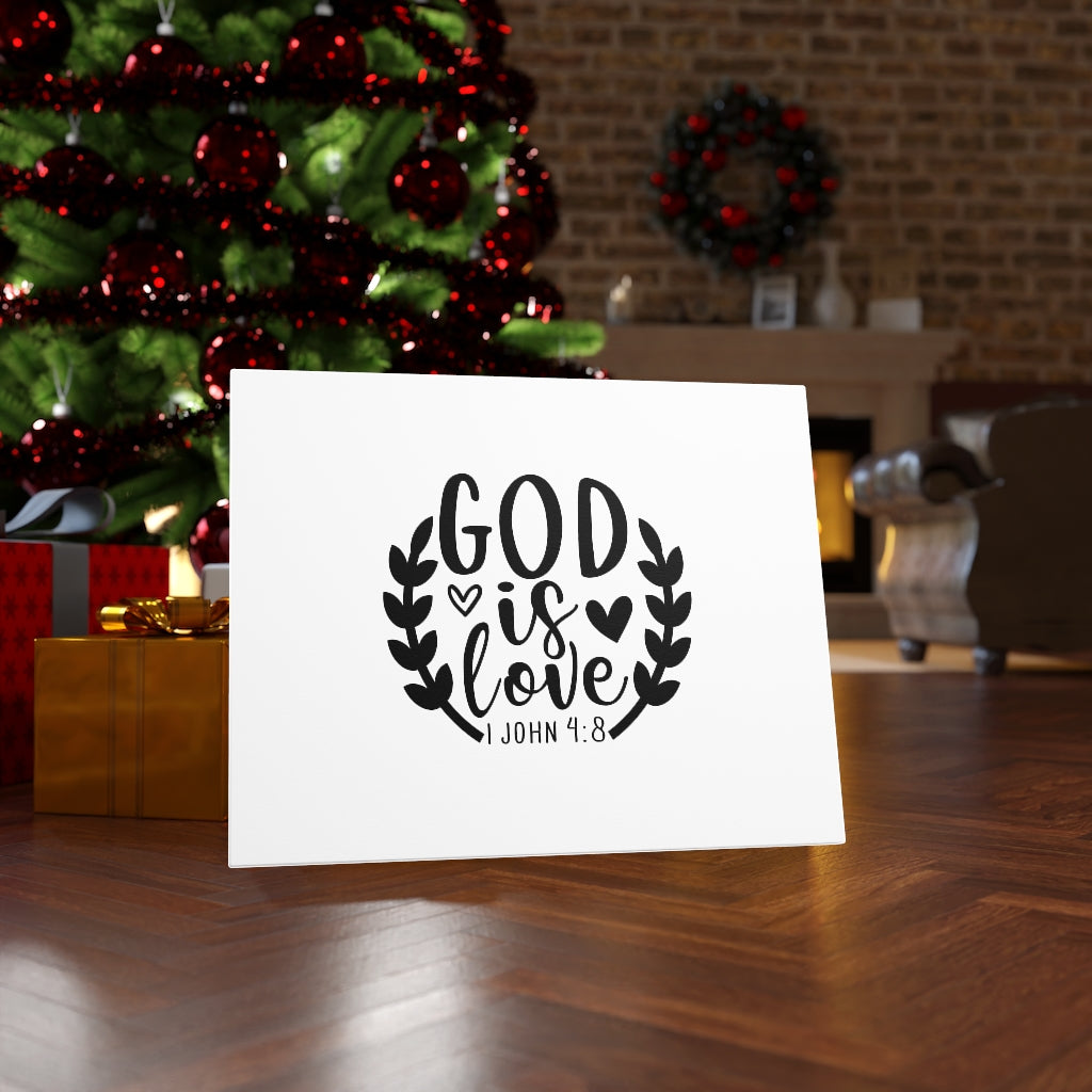 God Is Love 1 John 4:8 Bible Verse Canvas Christian Wall Art Ready to Hang Unframed-Express Your Love Gifts
