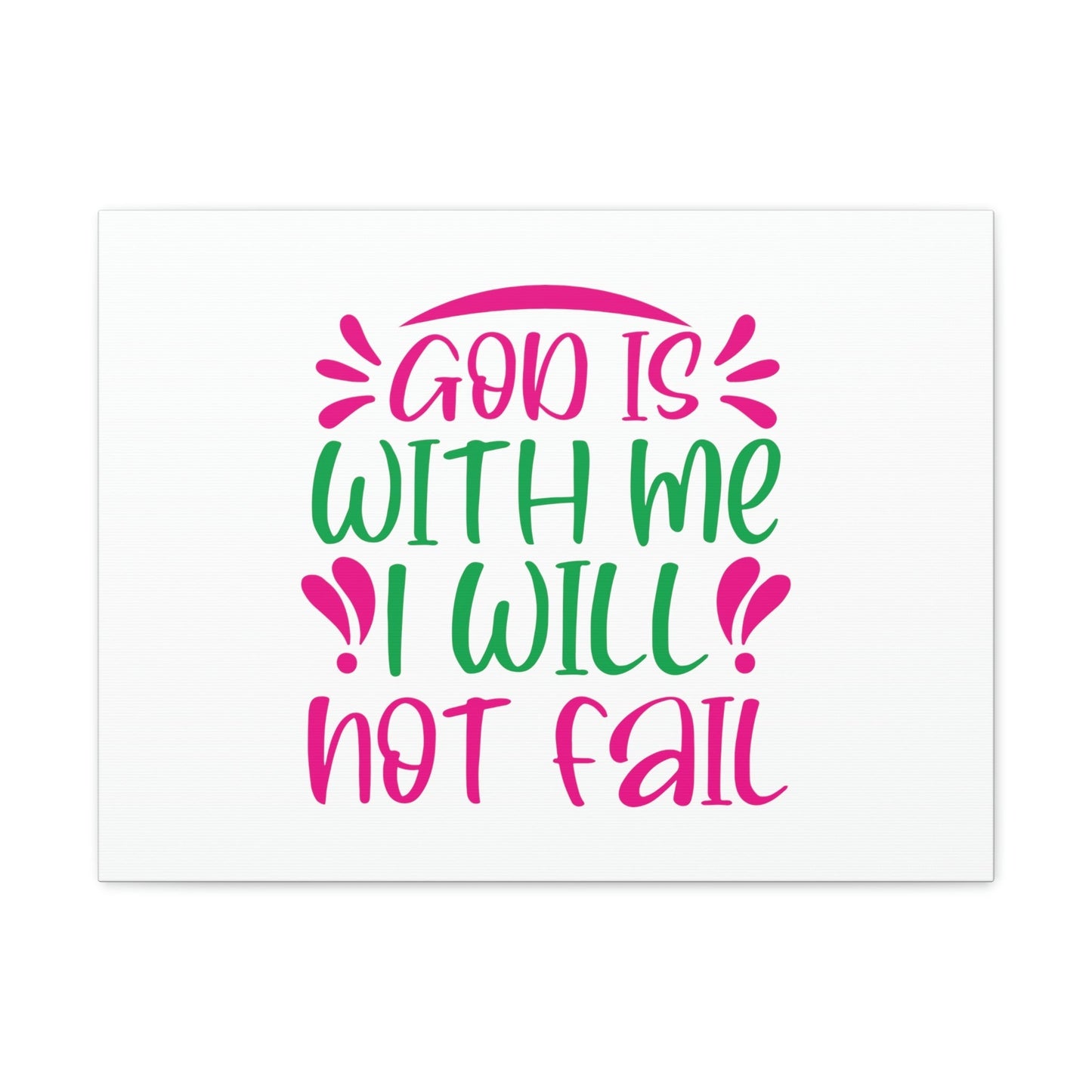 God Is With Me, I Will Not Fail Psalm 46:5 Christian Wall Art Bible Verse Print Ready to Hang Unframed-Express Your Love Gifts
