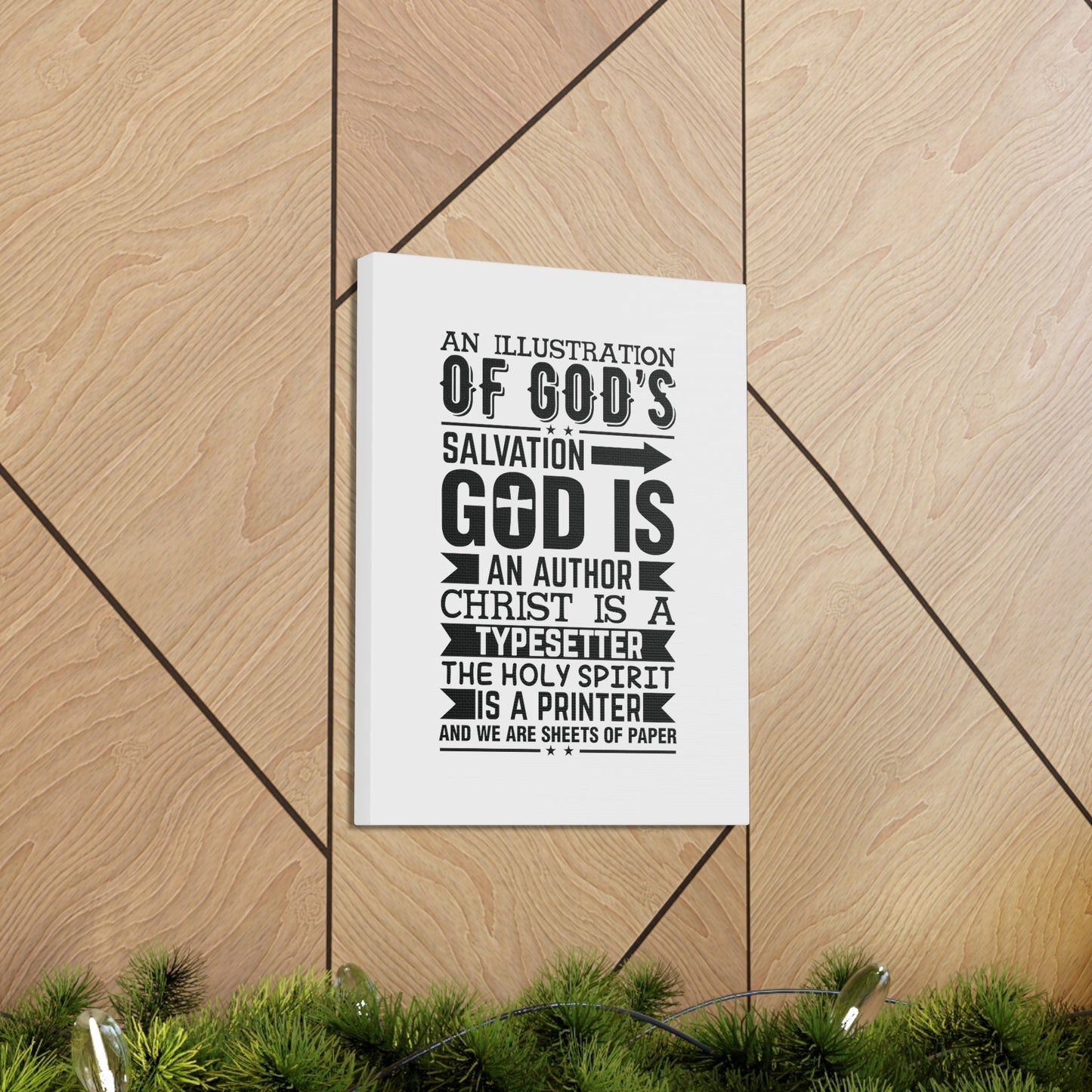 God's Salvation Titus 3:5 Christian Wall Art Bible Verse Print Ready to Hang Unframed-Express Your Love Gifts