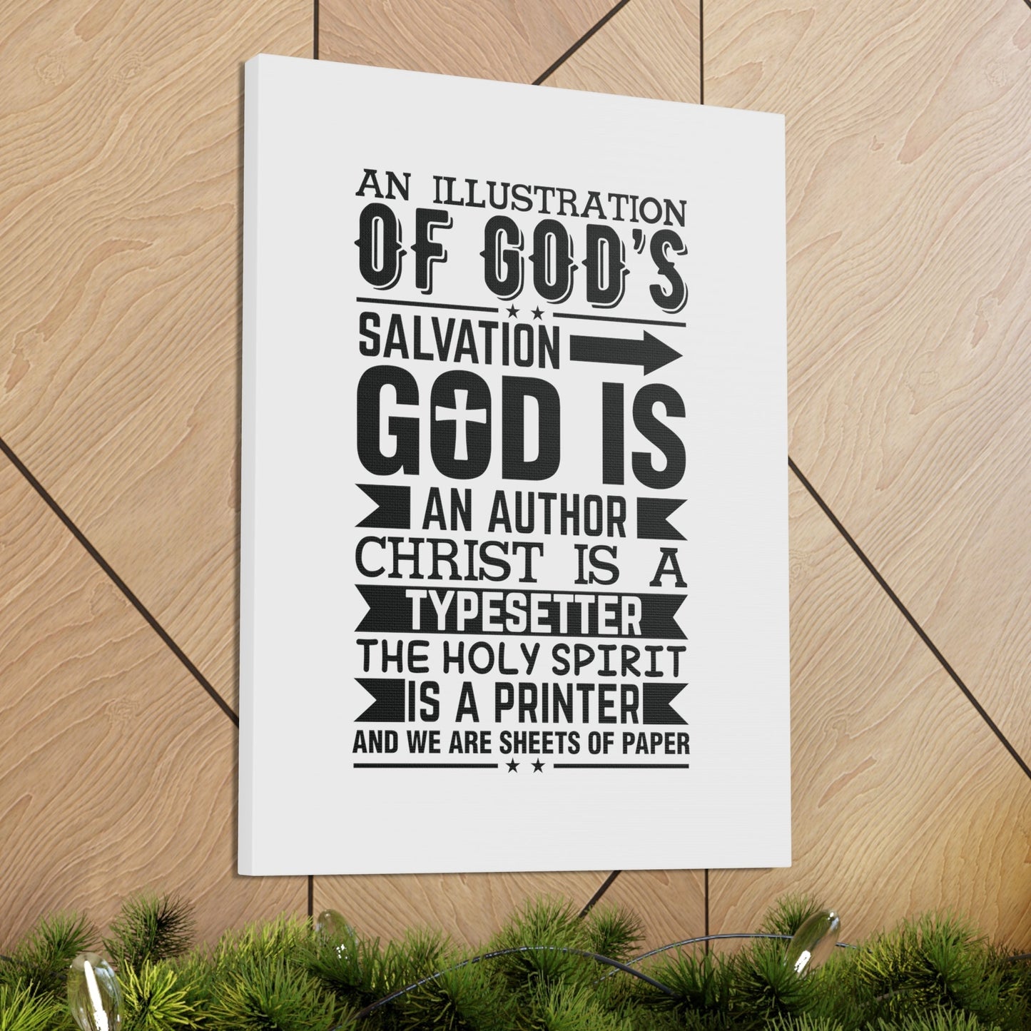God's Salvation Titus 3:5 Christian Wall Art Bible Verse Print Ready to Hang Unframed-Express Your Love Gifts