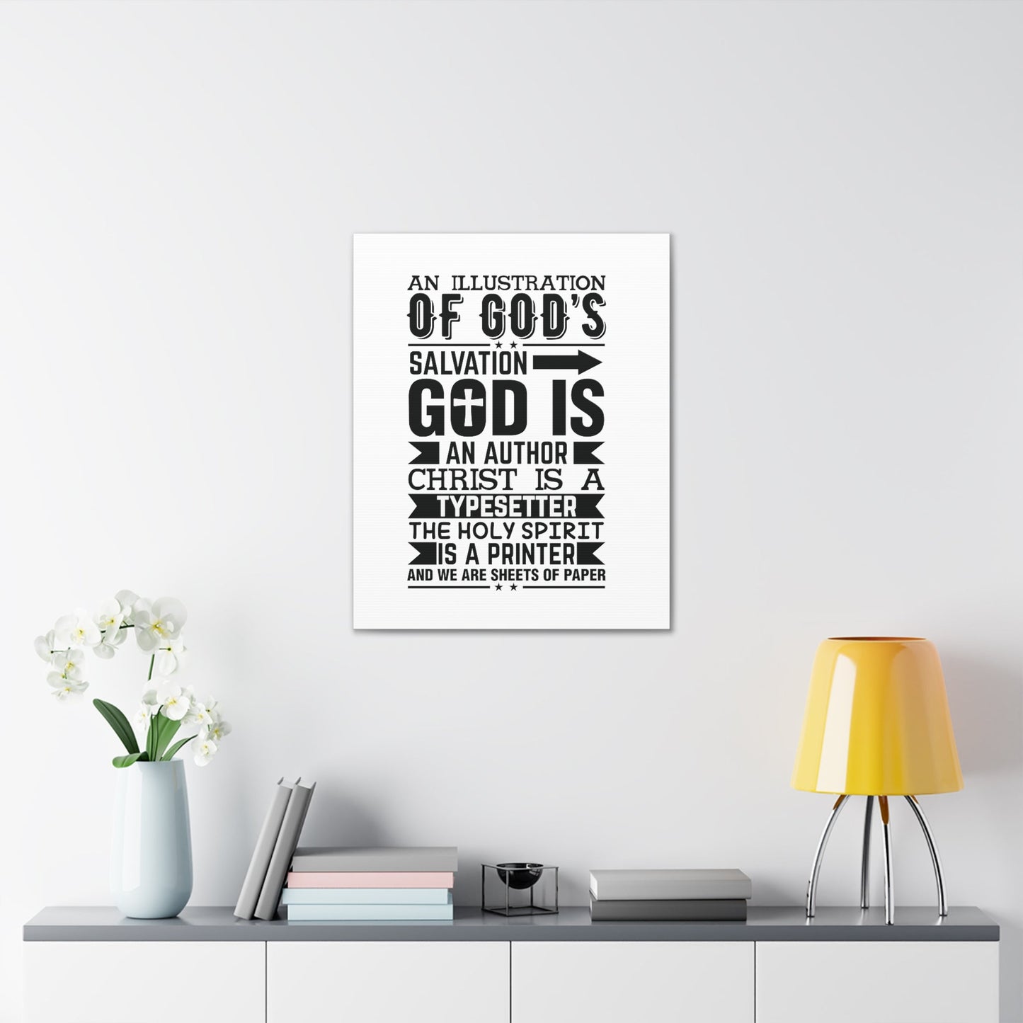 God's Salvation Titus 3:5 Christian Wall Art Bible Verse Print Ready to Hang Unframed-Express Your Love Gifts