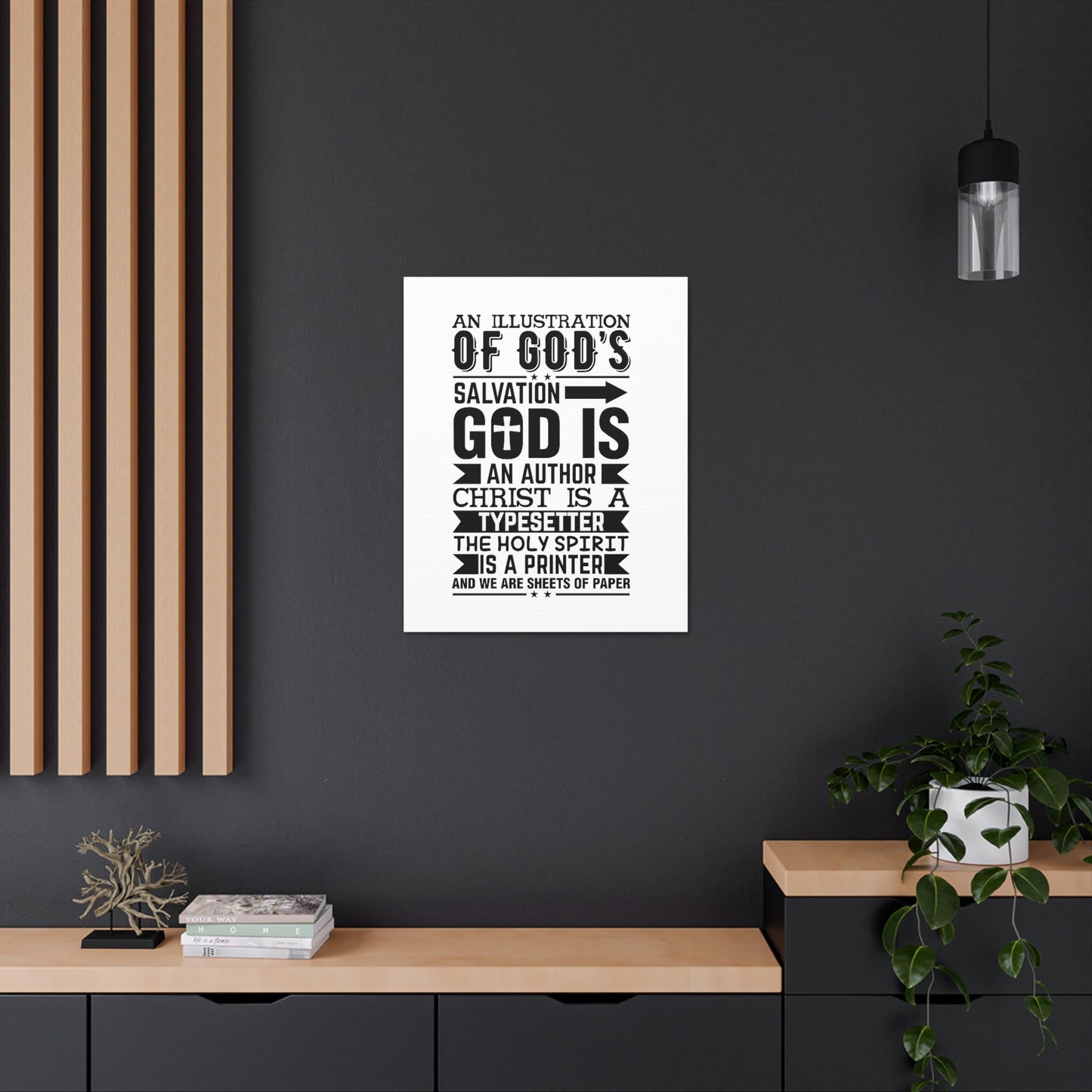 God's Salvation Titus 3:5 Christian Wall Art Bible Verse Print Ready to Hang Unframed-Express Your Love Gifts