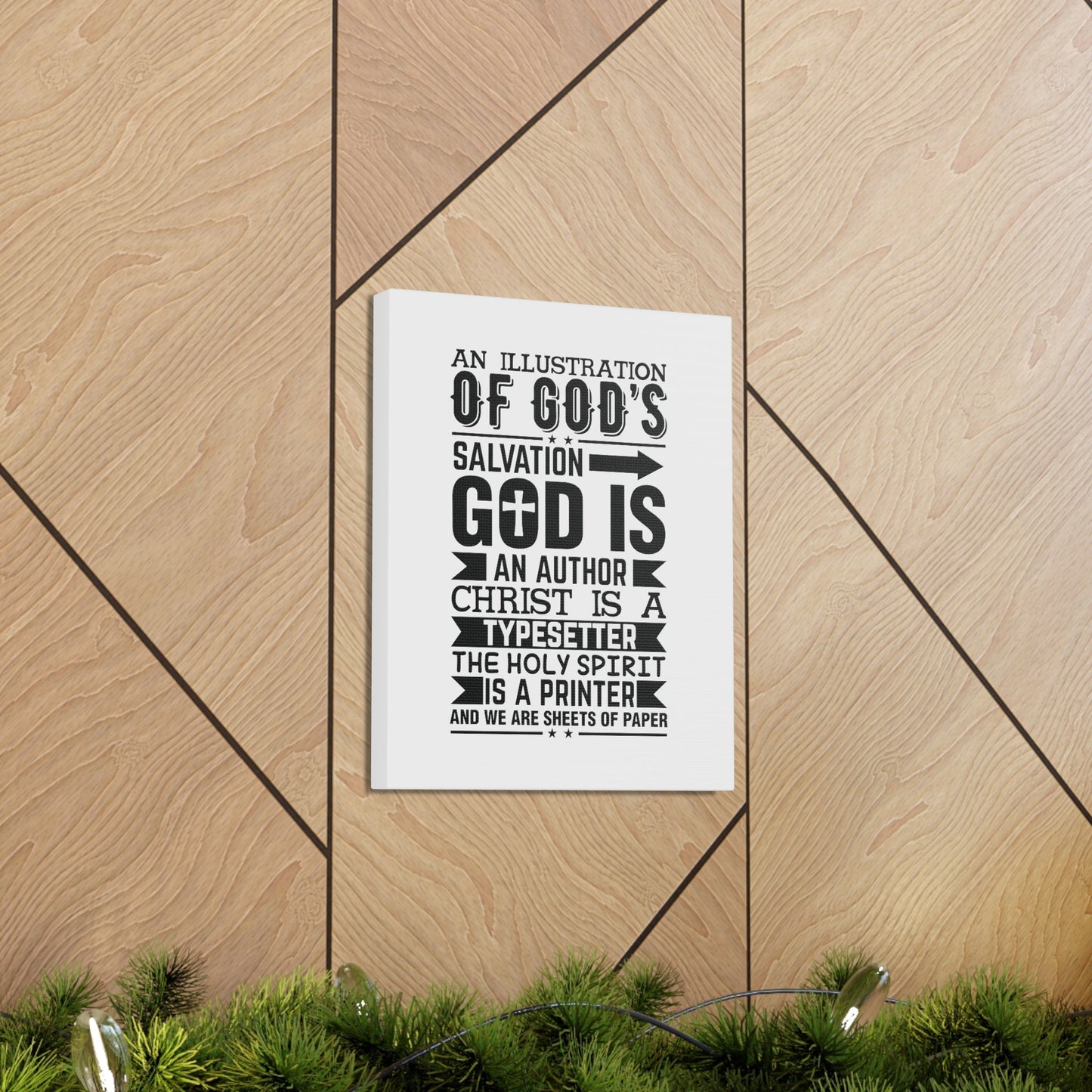God's Salvation Titus 3:5 Christian Wall Art Bible Verse Print Ready to Hang Unframed-Express Your Love Gifts