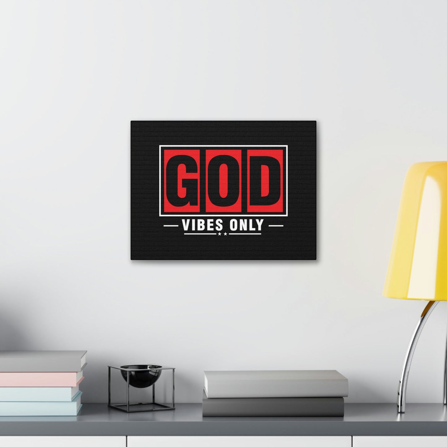 God Vibes Only Romans 15:13 Red Christian Wall Art Bible Verse Print Ready to Hang Unframed-Express Your Love Gifts