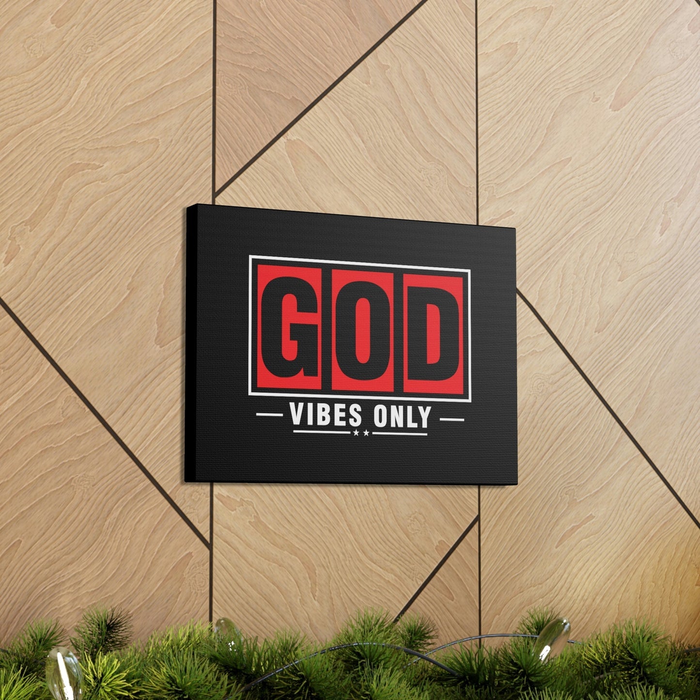 God Vibes Only Romans 15:13 Red Christian Wall Art Bible Verse Print Ready to Hang Unframed-Express Your Love Gifts