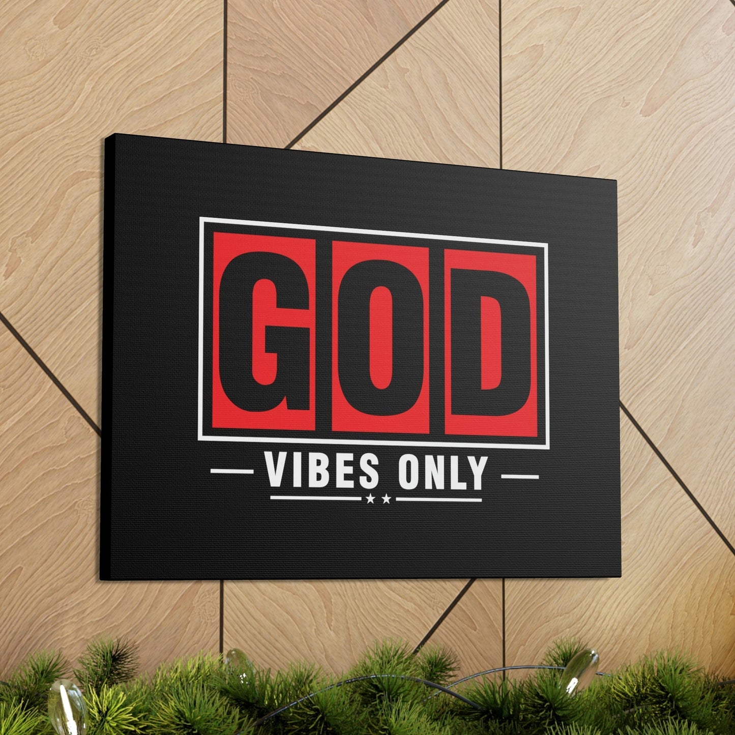 God Vibes Only Romans 15:13 Red Christian Wall Art Bible Verse Print Ready to Hang Unframed-Express Your Love Gifts