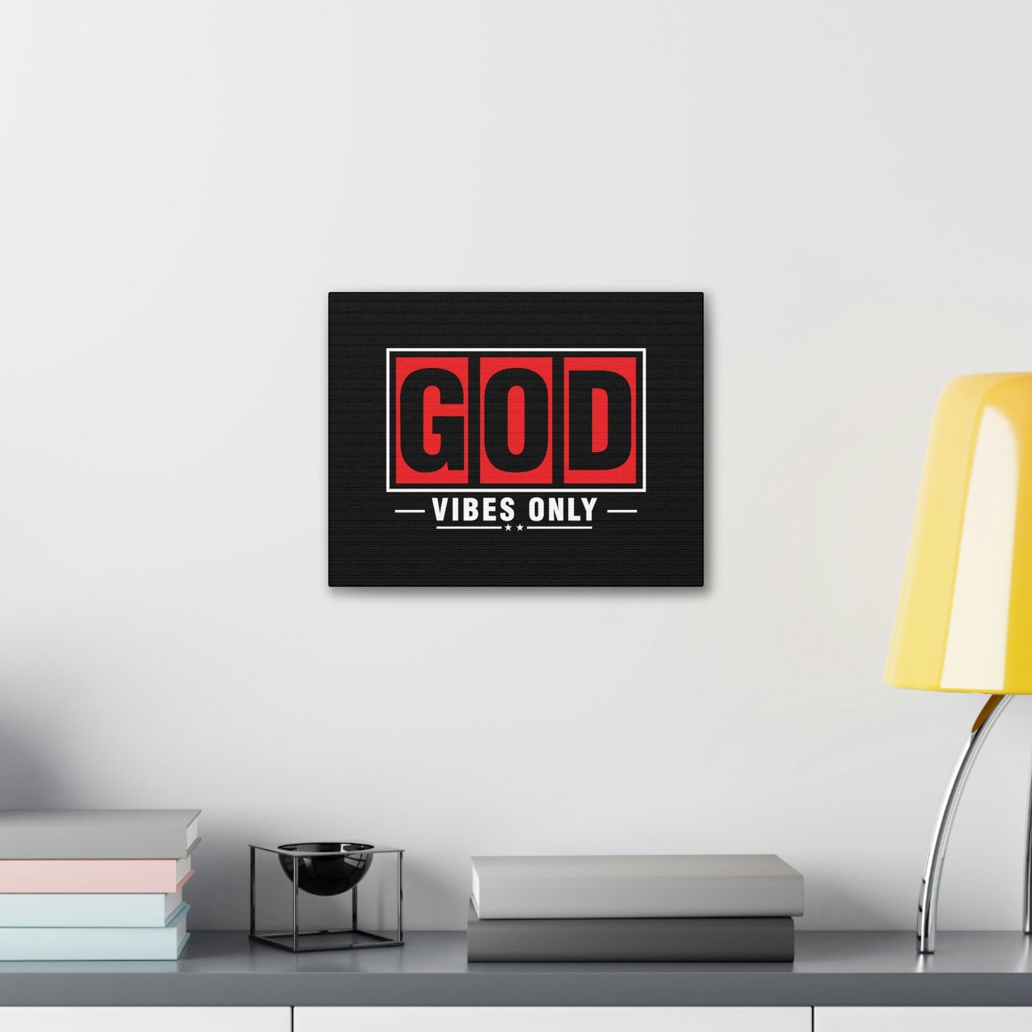 God Vibes Only Romans 15:13 Red Christian Wall Art Bible Verse Print Ready to Hang Unframed-Express Your Love Gifts