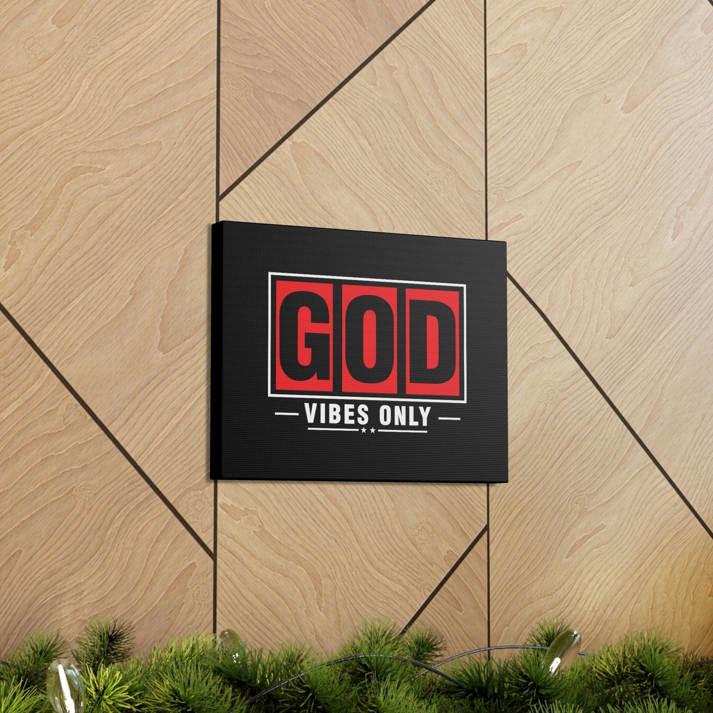 God Vibes Only Romans 15:13 Red Christian Wall Art Bible Verse Print Ready to Hang Unframed-Express Your Love Gifts