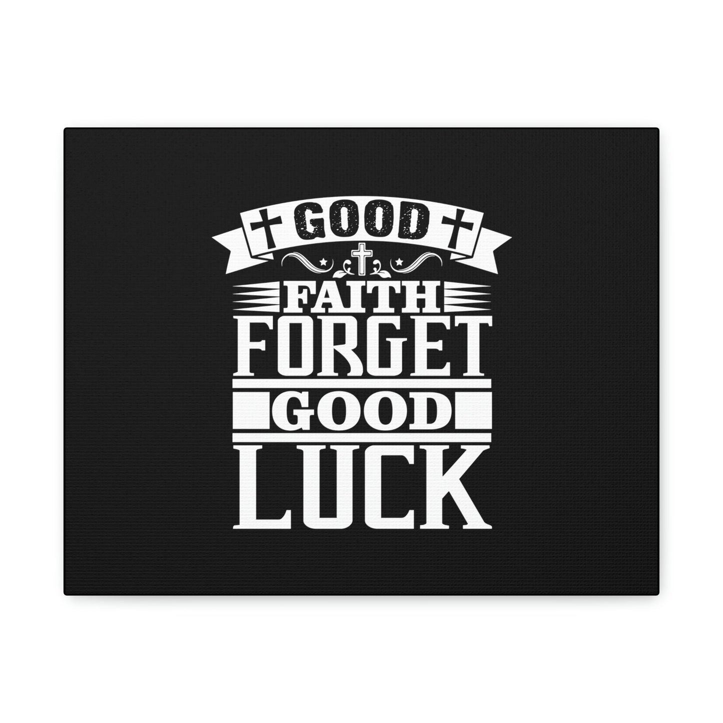 Good Luck Hebrews 11:1 Cross Black Christian Wall Art Bible Verse Print Ready to Hang Unframed-Express Your Love Gifts