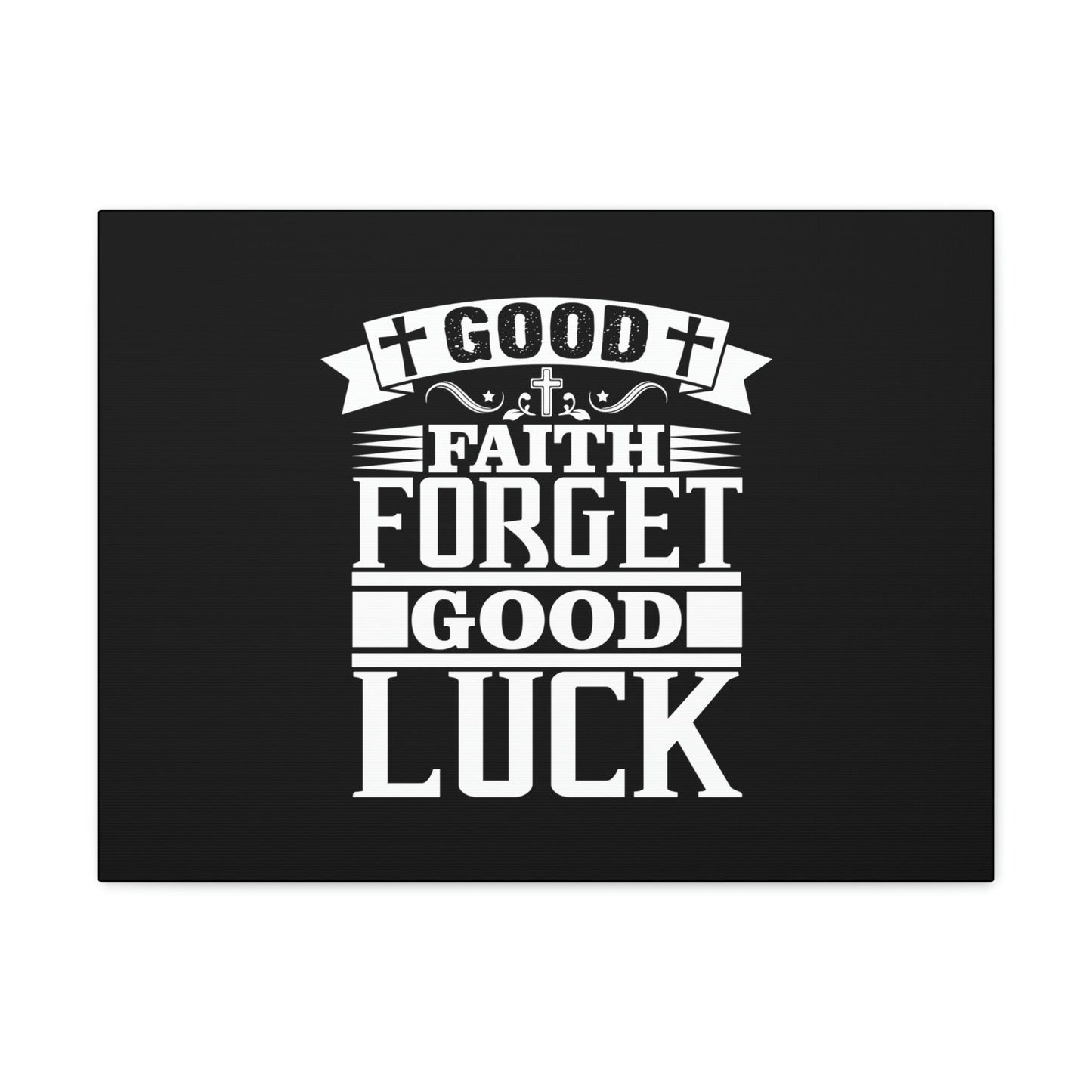 Good Luck Hebrews 11:1 Cross Black Christian Wall Art Bible Verse Print Ready to Hang Unframed-Express Your Love Gifts