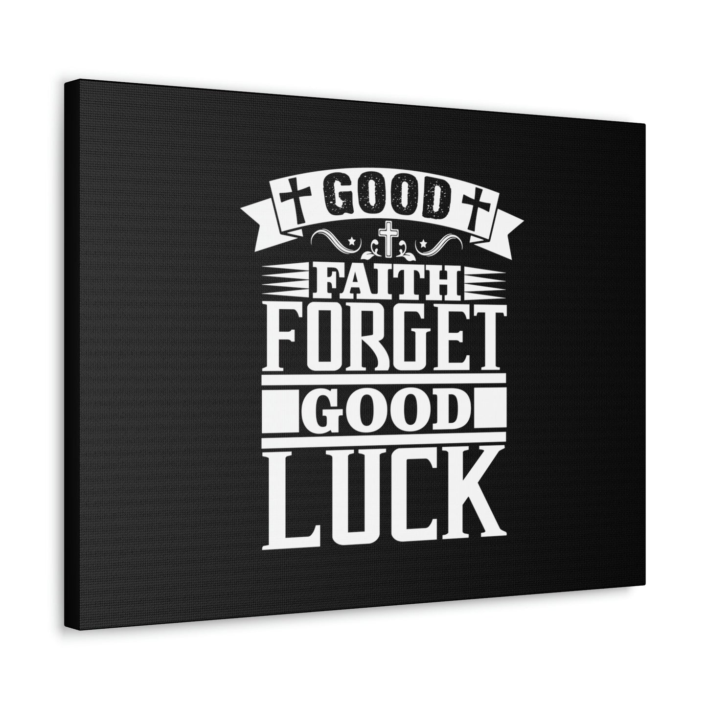 Good Luck Hebrews 11:1 Cross Black Christian Wall Art Bible Verse Print Ready to Hang Unframed-Express Your Love Gifts