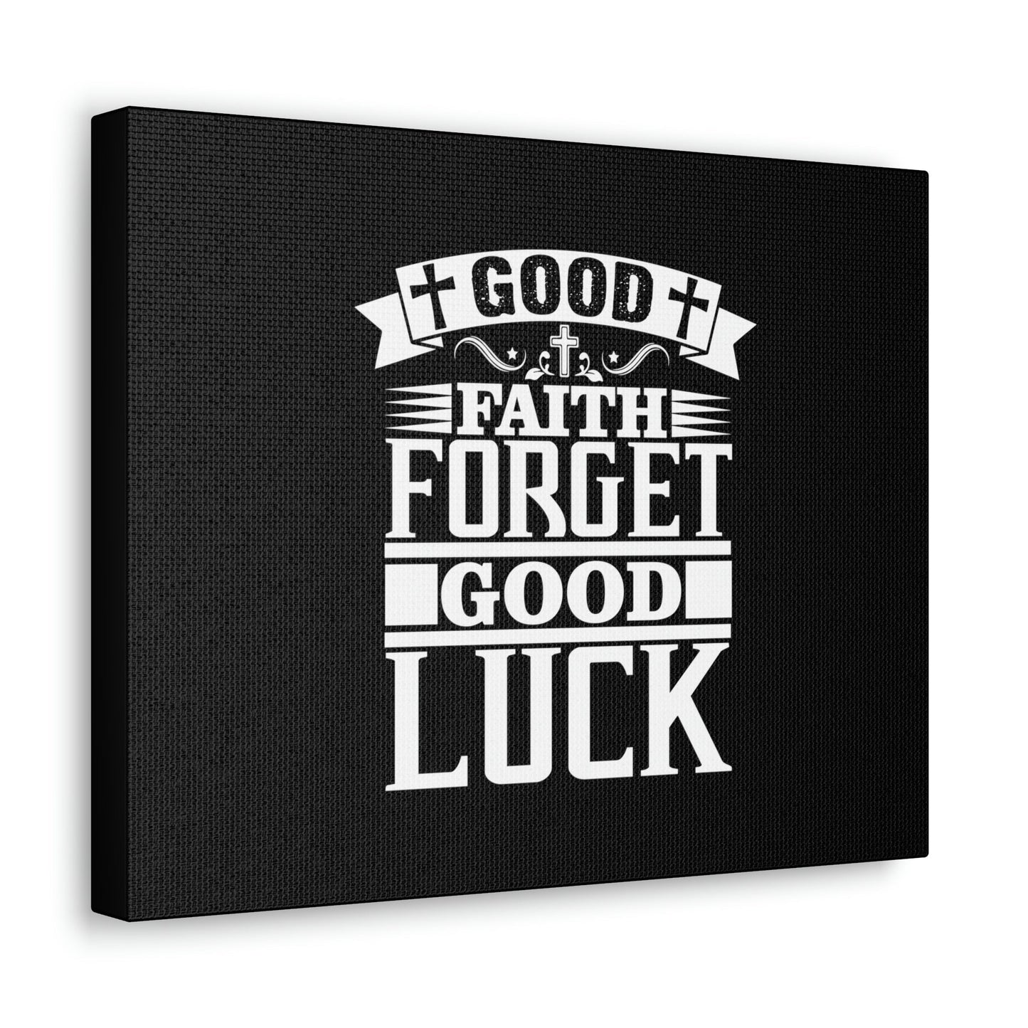 Good Luck Hebrews 11:1 Cross Black Christian Wall Art Bible Verse Print Ready to Hang Unframed-Express Your Love Gifts