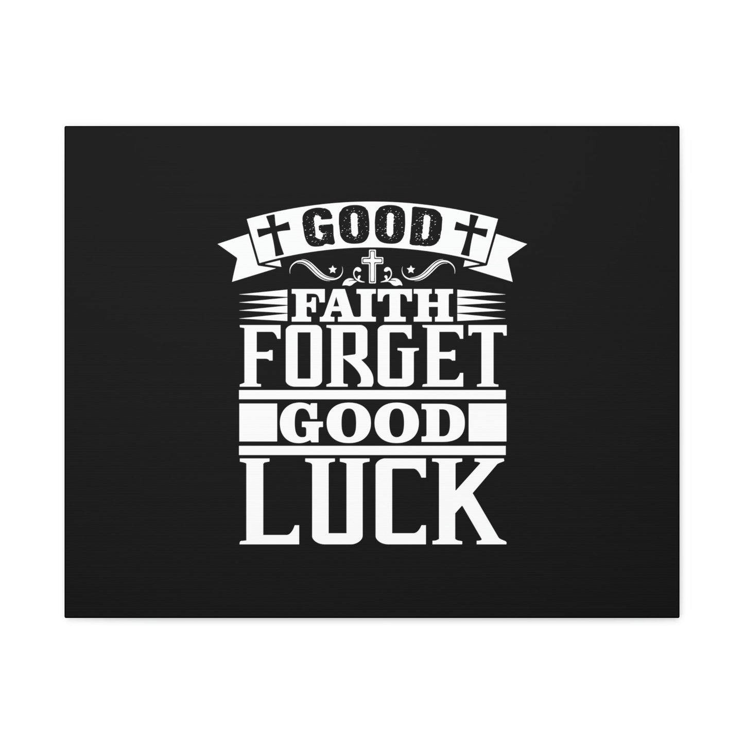 Good Luck Hebrews 11:1 Cross Black Christian Wall Art Bible Verse Print Ready to Hang Unframed-Express Your Love Gifts