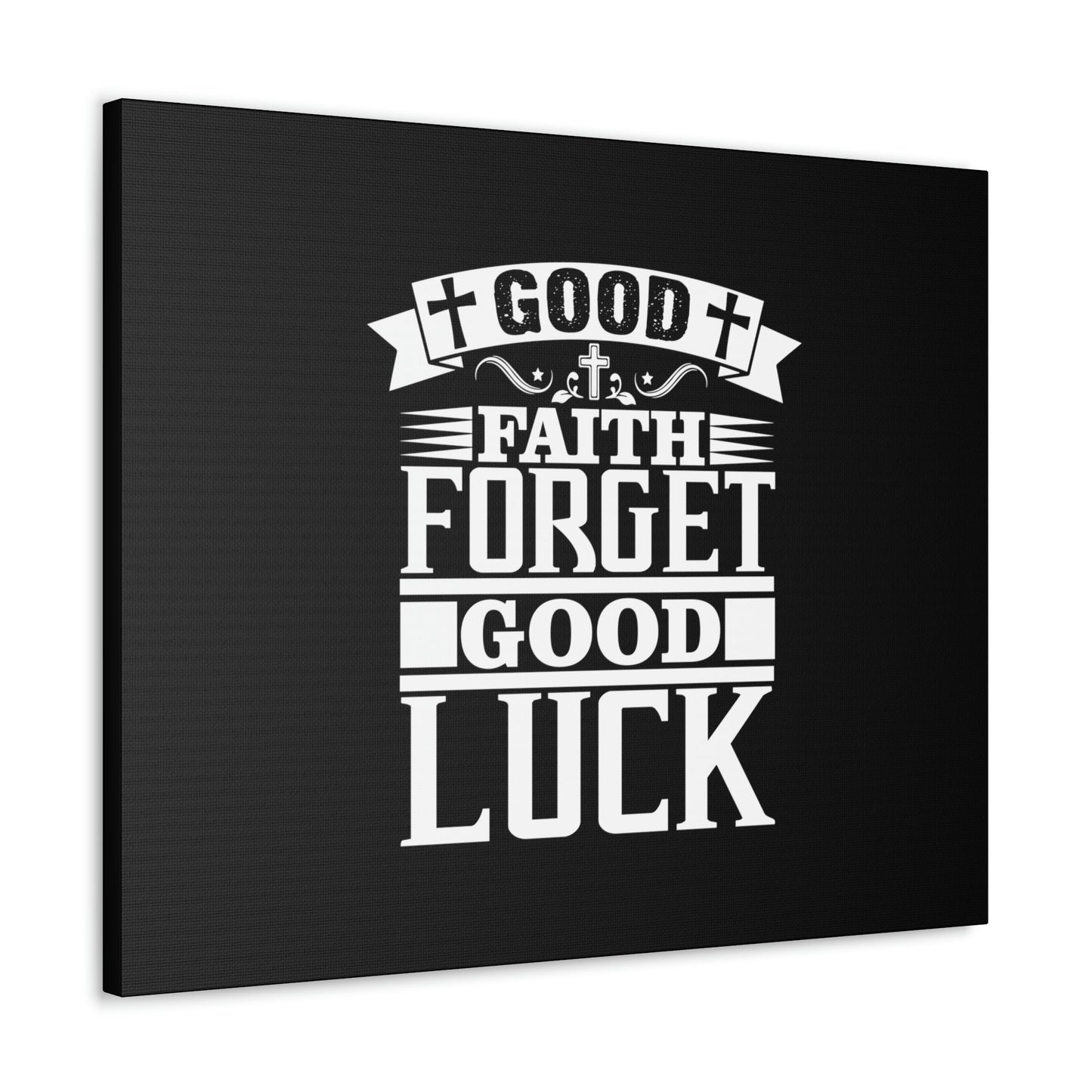 Good Luck Hebrews 11:1 Cross Black Christian Wall Art Bible Verse Print Ready to Hang Unframed-Express Your Love Gifts