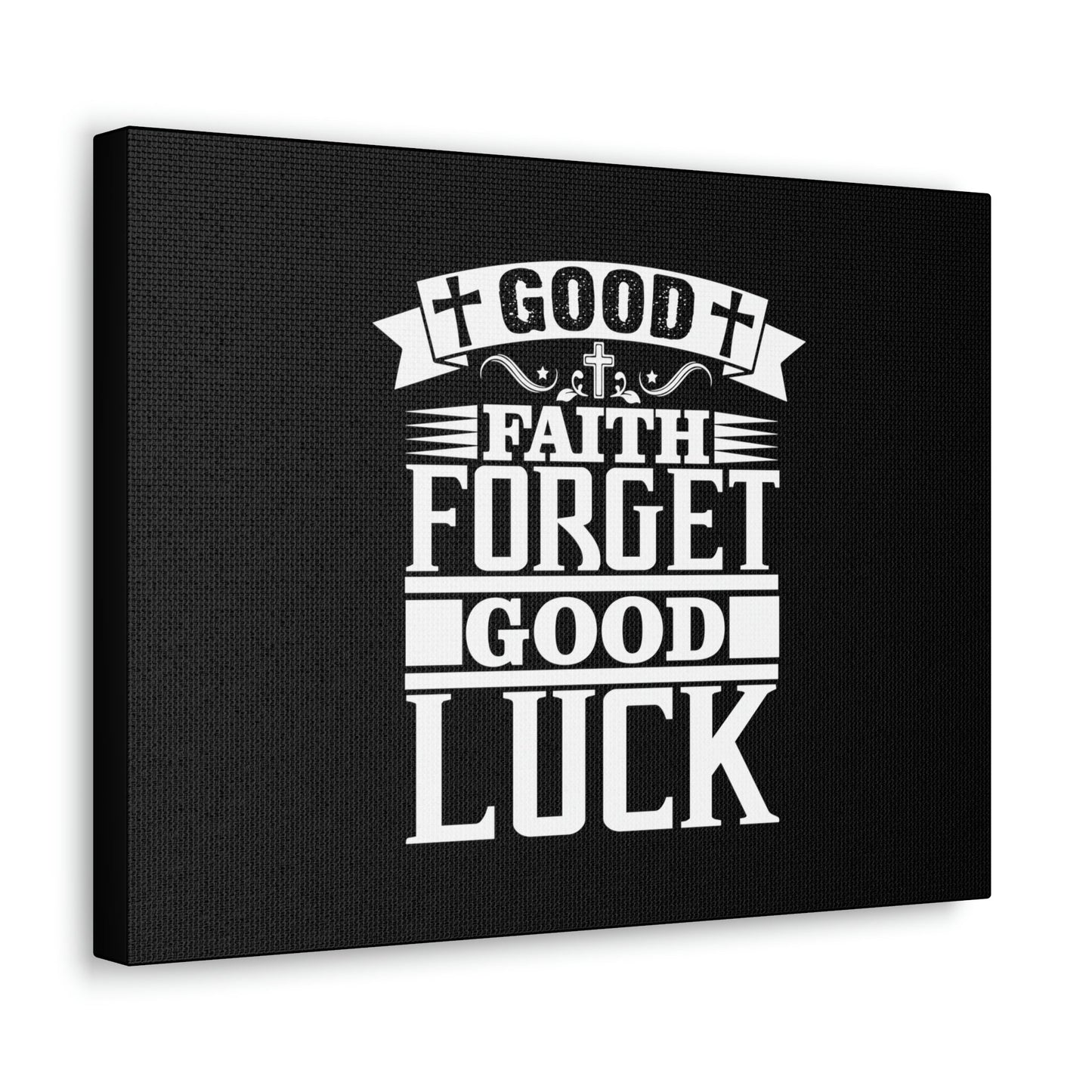 Good Luck Hebrews 11:1 Cross Black Christian Wall Art Bible Verse Print Ready to Hang Unframed-Express Your Love Gifts