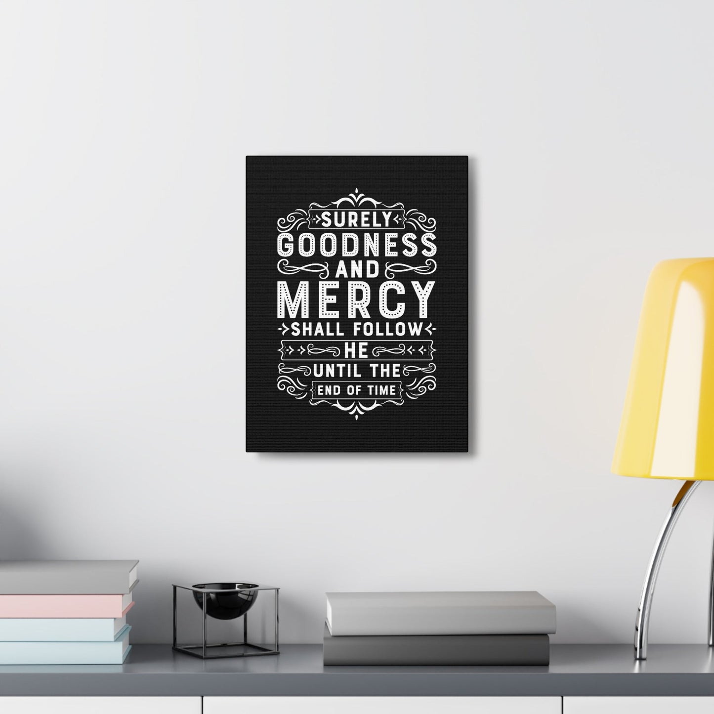 Goodness And Mercy Psalms 23:6 Christian Wall Art Bible Verse Print Ready to Hang Unframed-Express Your Love Gifts