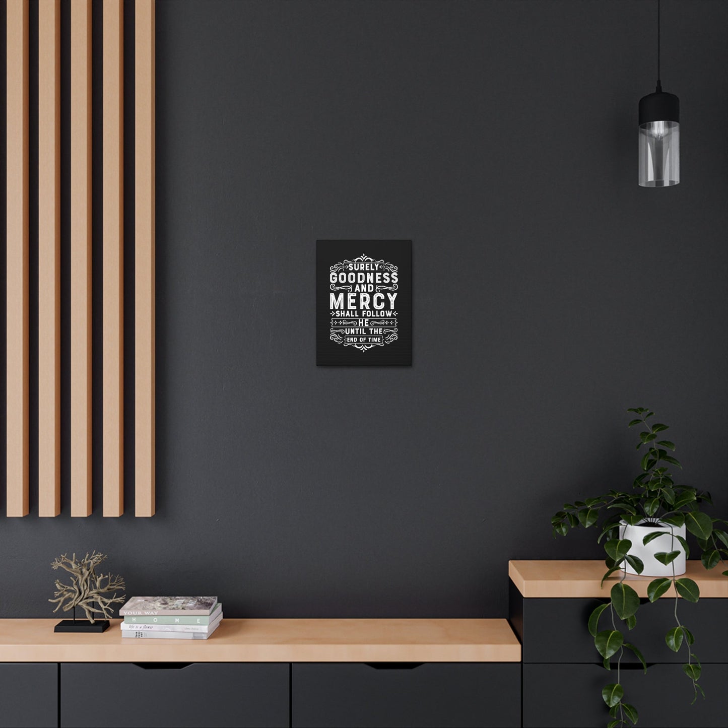 Goodness And Mercy Psalms 23:6 Christian Wall Art Bible Verse Print Ready to Hang Unframed-Express Your Love Gifts