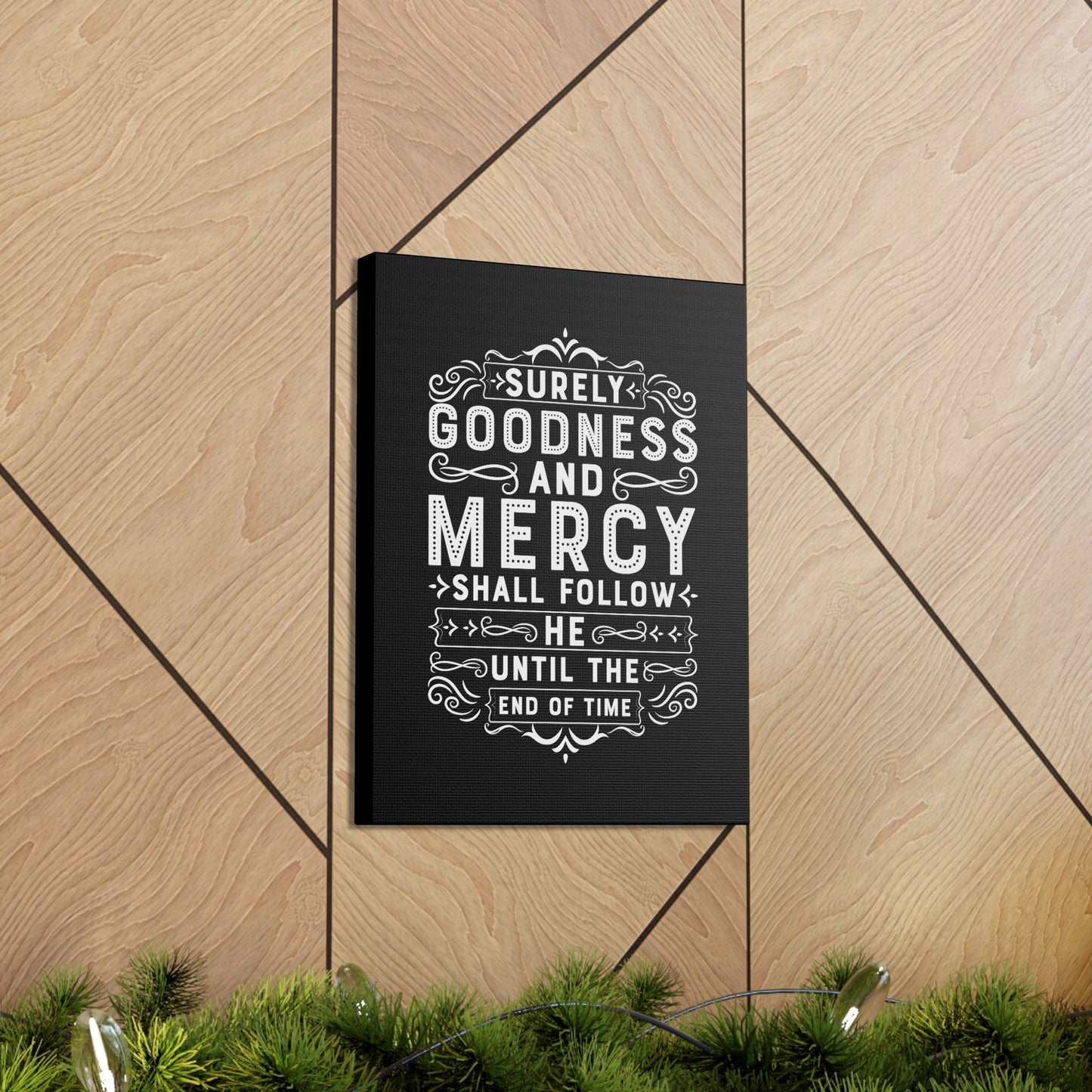 Goodness And Mercy Psalms 23:6 Christian Wall Art Bible Verse Print Ready to Hang Unframed-Express Your Love Gifts
