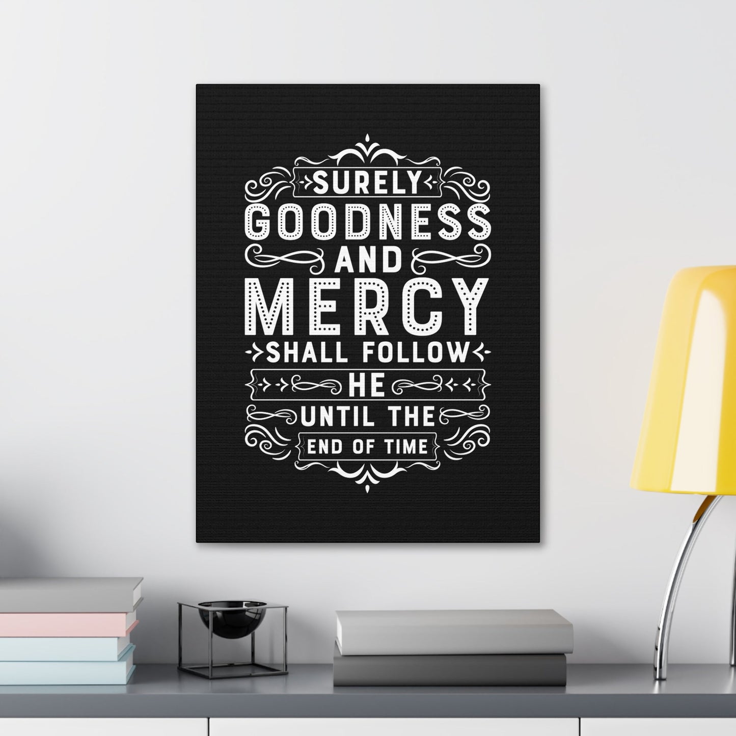 Goodness And Mercy Psalms 23:6 Christian Wall Art Bible Verse Print Ready to Hang Unframed-Express Your Love Gifts