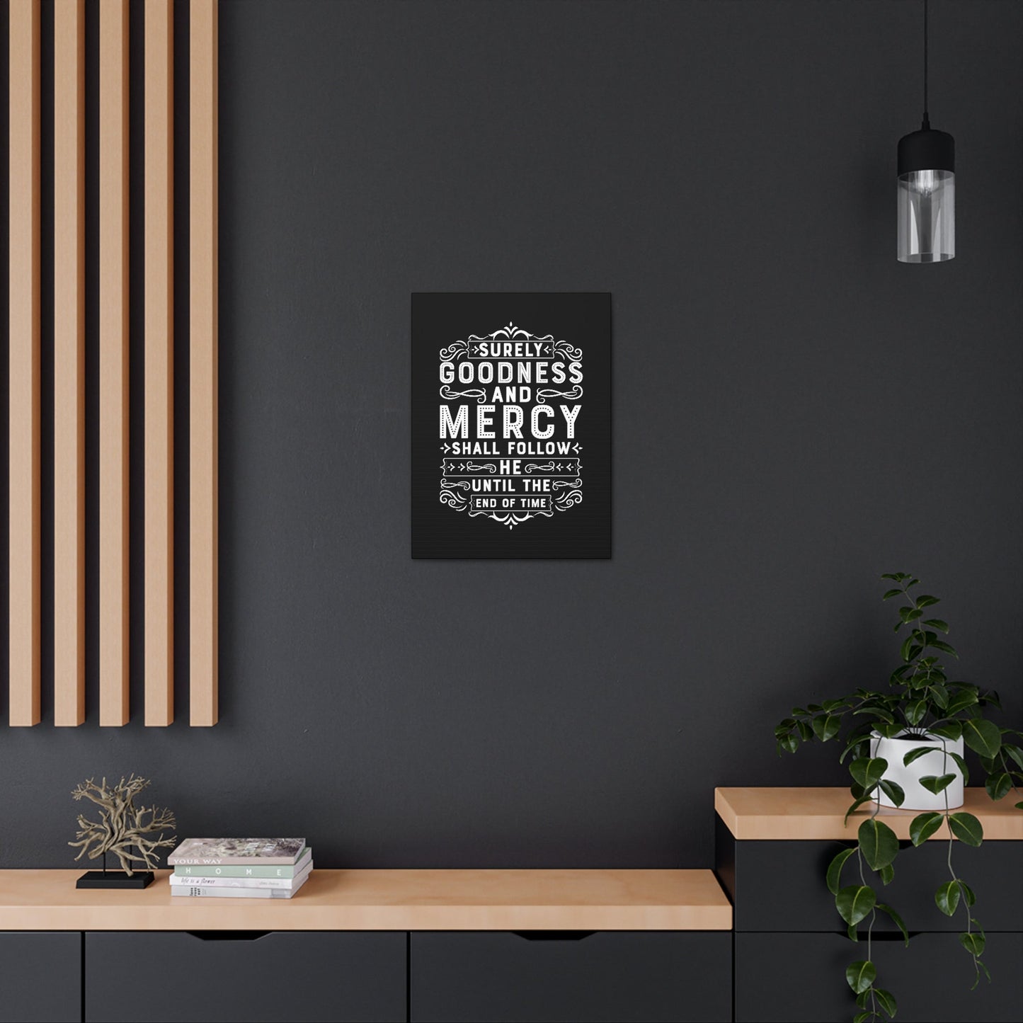 Goodness And Mercy Psalms 23:6 Christian Wall Art Bible Verse Print Ready to Hang Unframed-Express Your Love Gifts