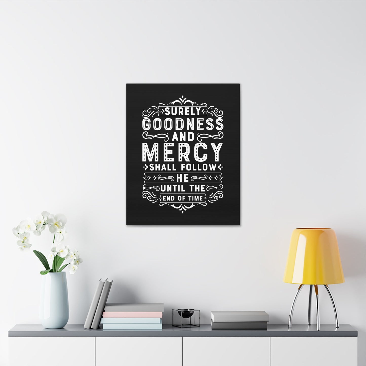 Goodness And Mercy Psalms 23:6 Christian Wall Art Bible Verse Print Ready to Hang Unframed-Express Your Love Gifts