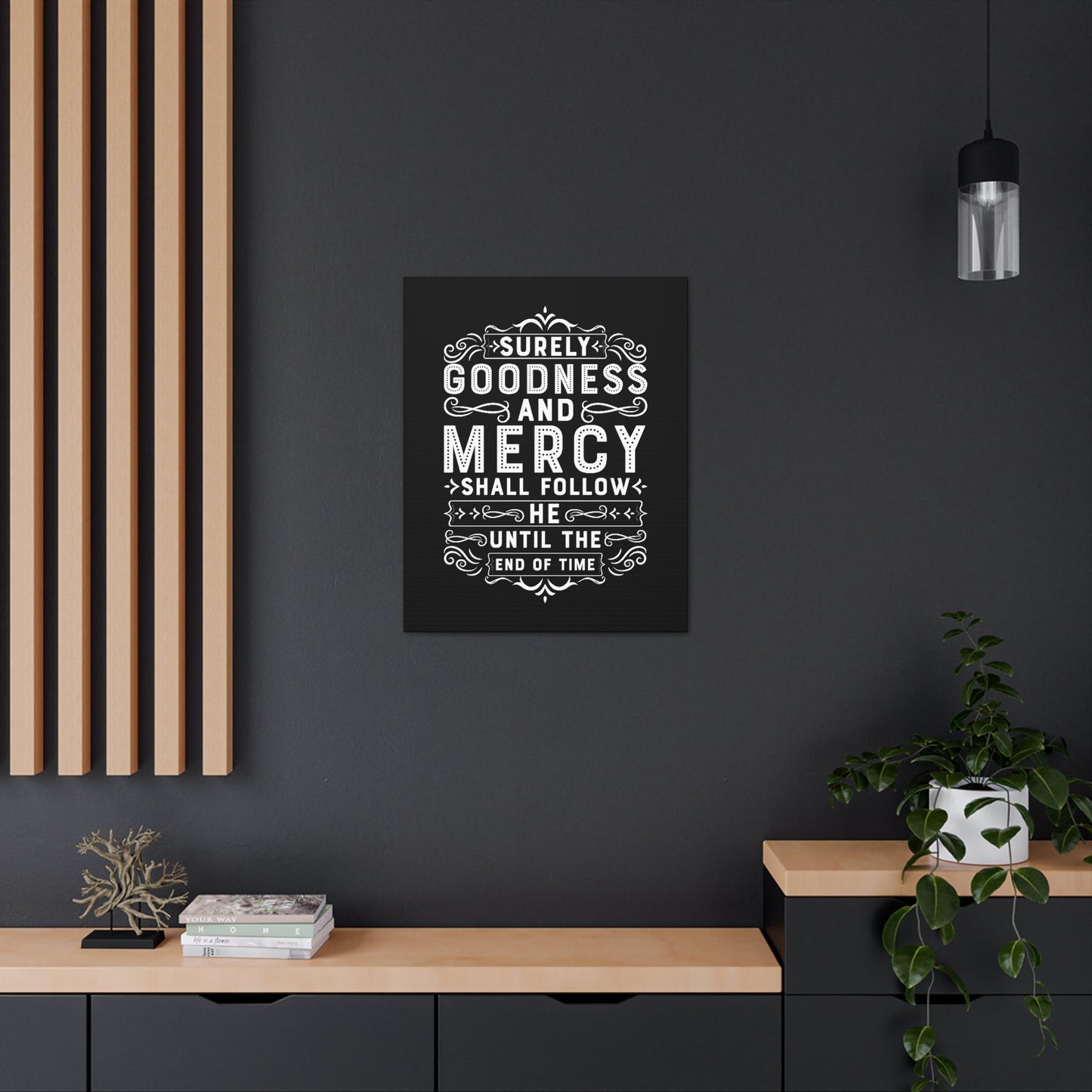Goodness And Mercy Psalms 23:6 Christian Wall Art Bible Verse Print Ready to Hang Unframed-Express Your Love Gifts