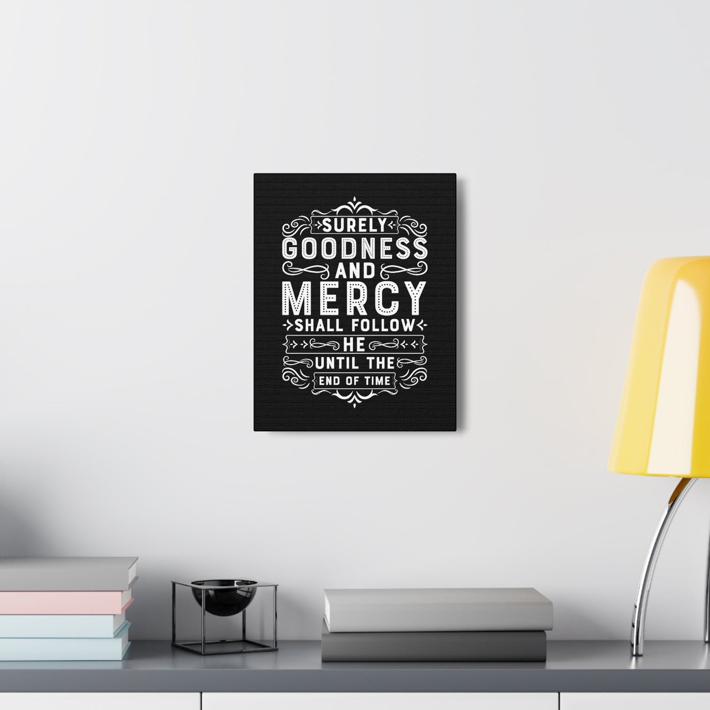 Goodness And Mercy Psalms 23:6 Christian Wall Art Bible Verse Print Ready to Hang Unframed-Express Your Love Gifts