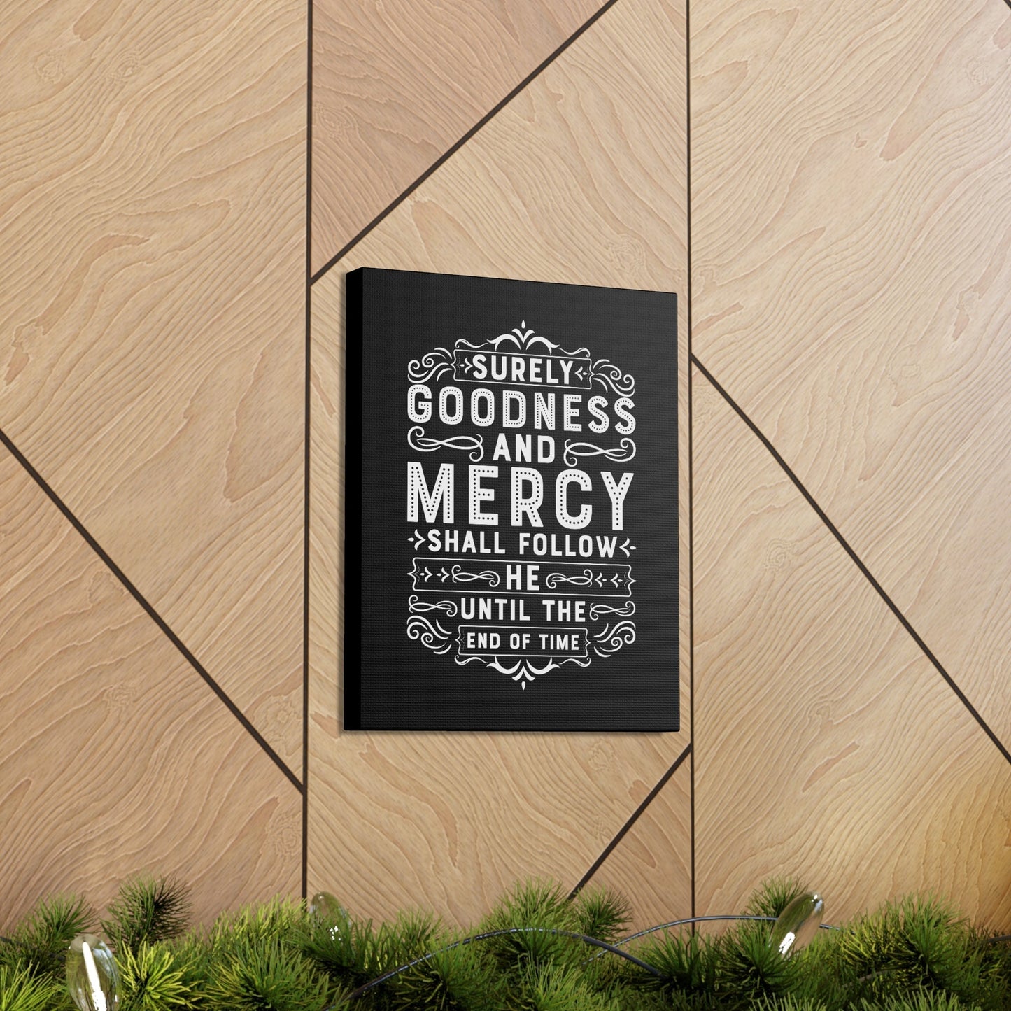 Goodness And Mercy Psalms 23:6 Christian Wall Art Bible Verse Print Ready to Hang Unframed-Express Your Love Gifts