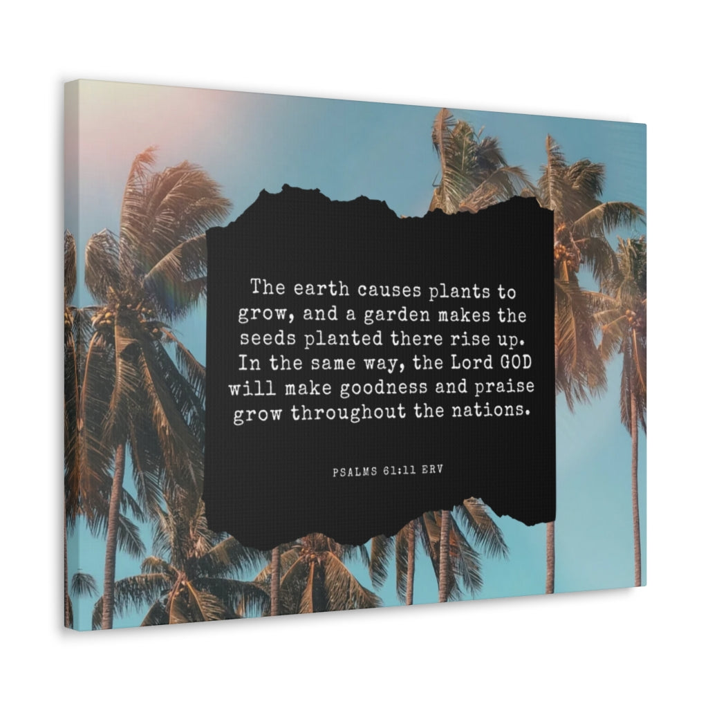 Scripture Walls Goodness And Praise Psalms 61:11 Bible Verse Canvas Christian Wall Art Ready to Hang Unframed-Express Your Love Gifts