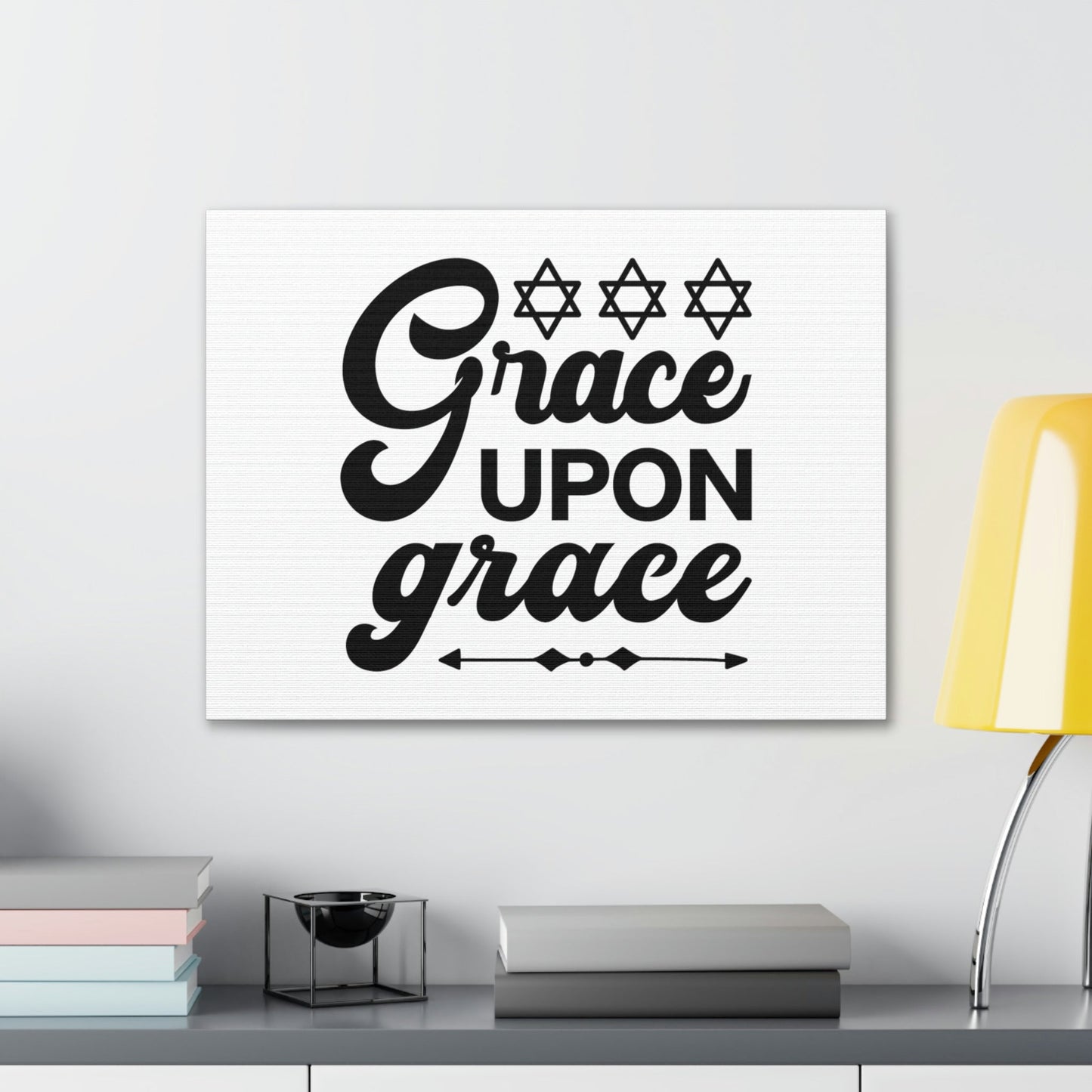 Grace Upon Grace Hebrews 4:16 Christian Wall Art Bible Verse Print Ready to Hang Unframed-Express Your Love Gifts