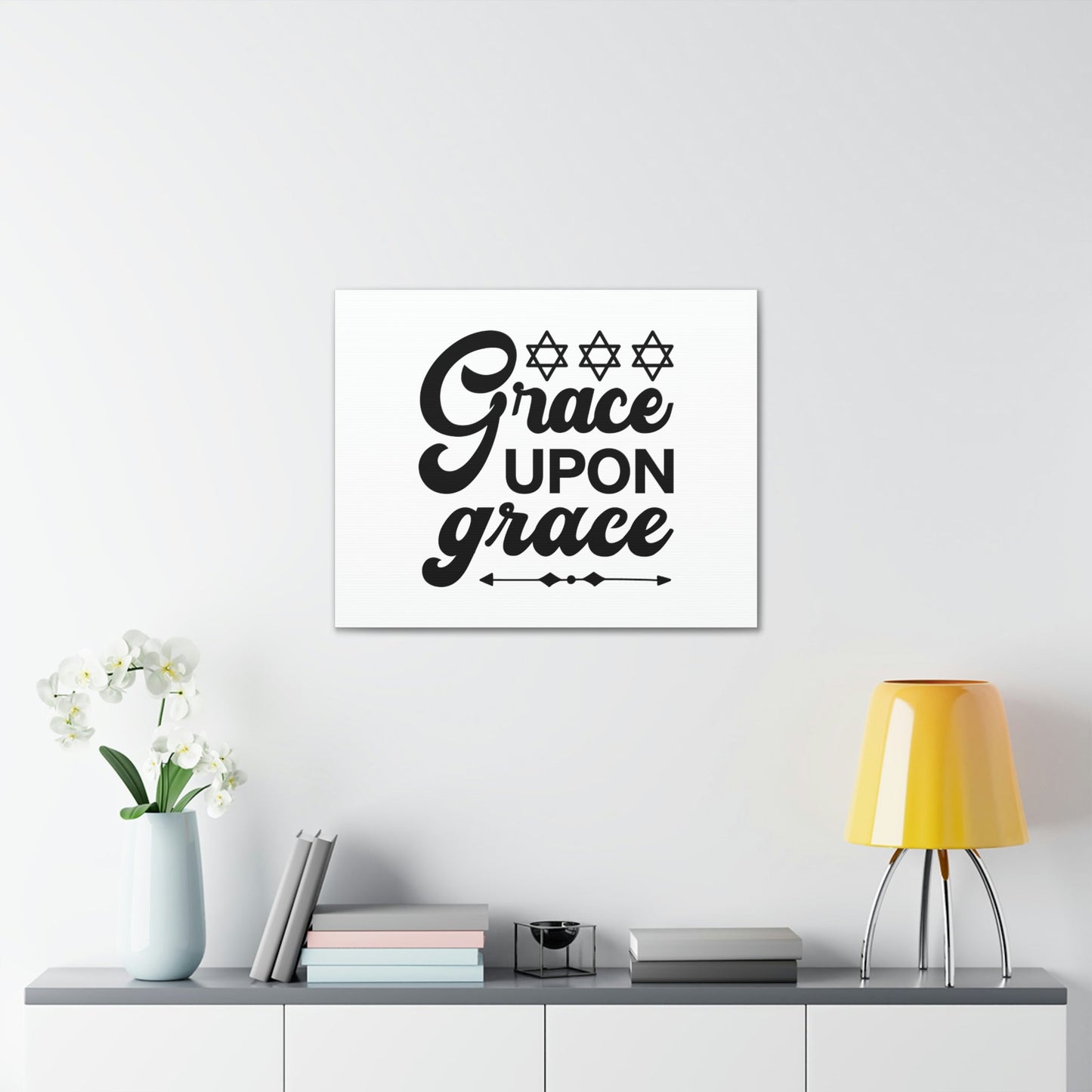 Grace Upon Grace Hebrews 4:16 Christian Wall Art Bible Verse Print Ready to Hang Unframed-Express Your Love Gifts