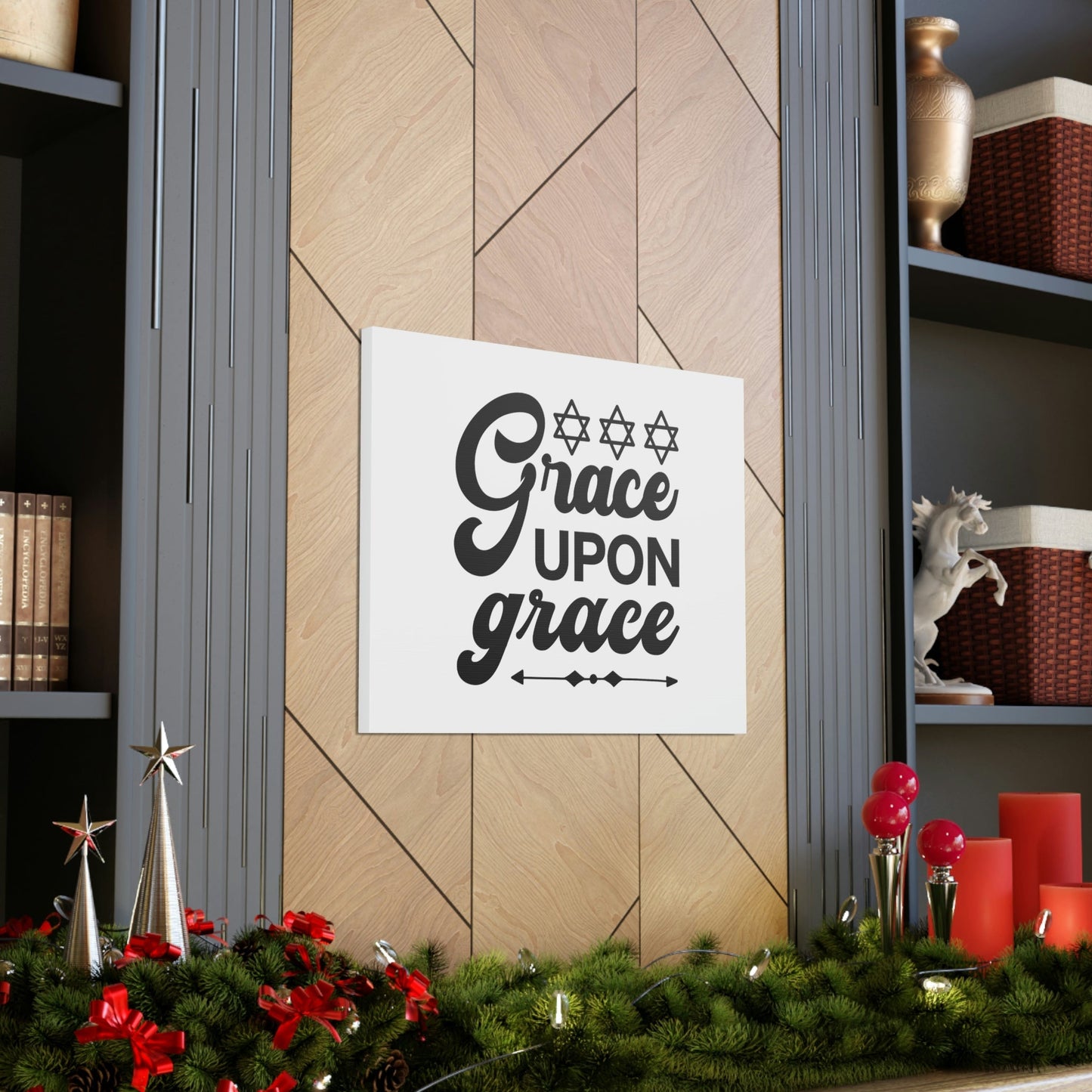 Grace Upon Grace Hebrews 4:16 Christian Wall Art Bible Verse Print Ready to Hang Unframed-Express Your Love Gifts