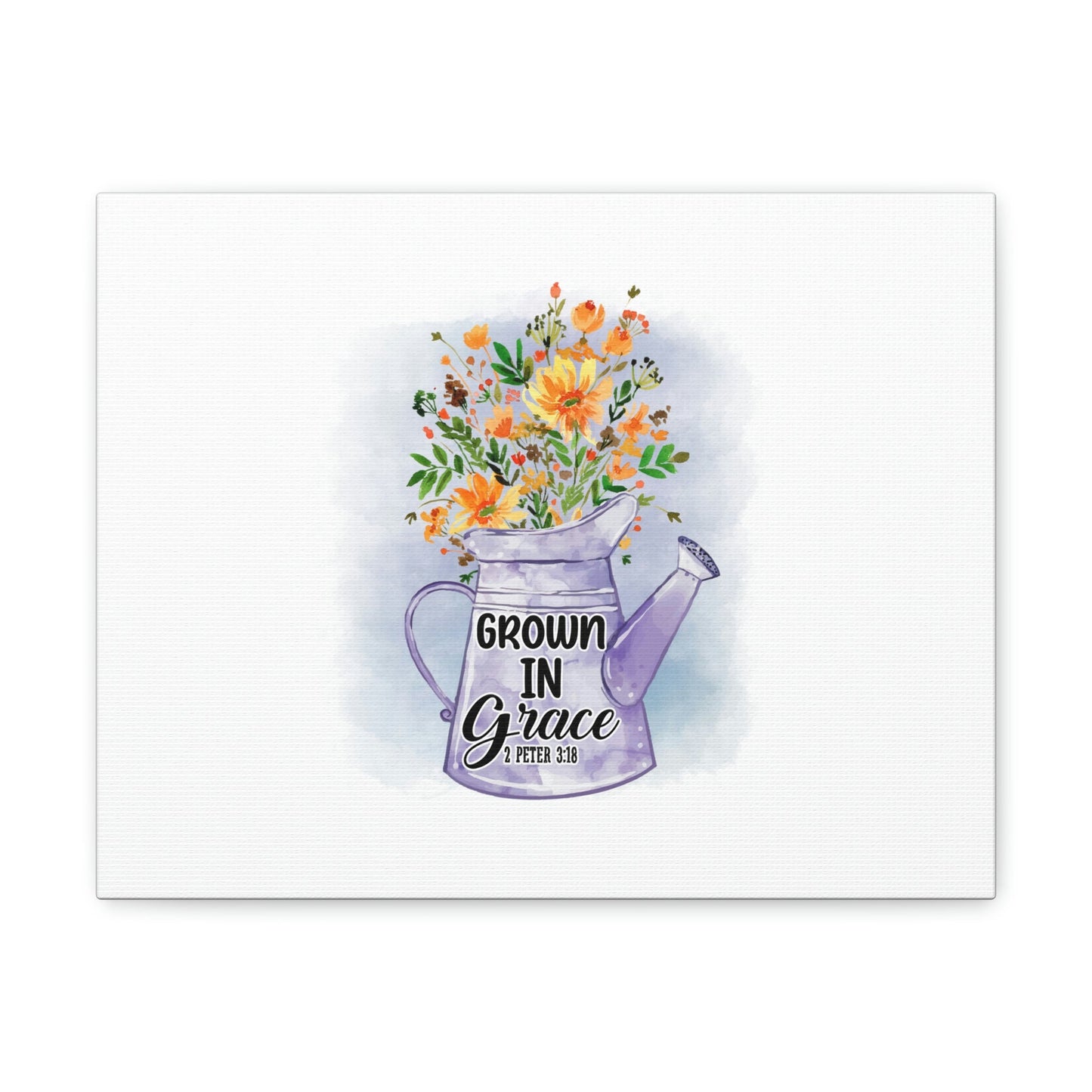 Grow In Grace 2 Peter 3:18 Flower Christian Wall Art Bible Verse Print Ready to Hang Unframed-Express Your Love Gifts