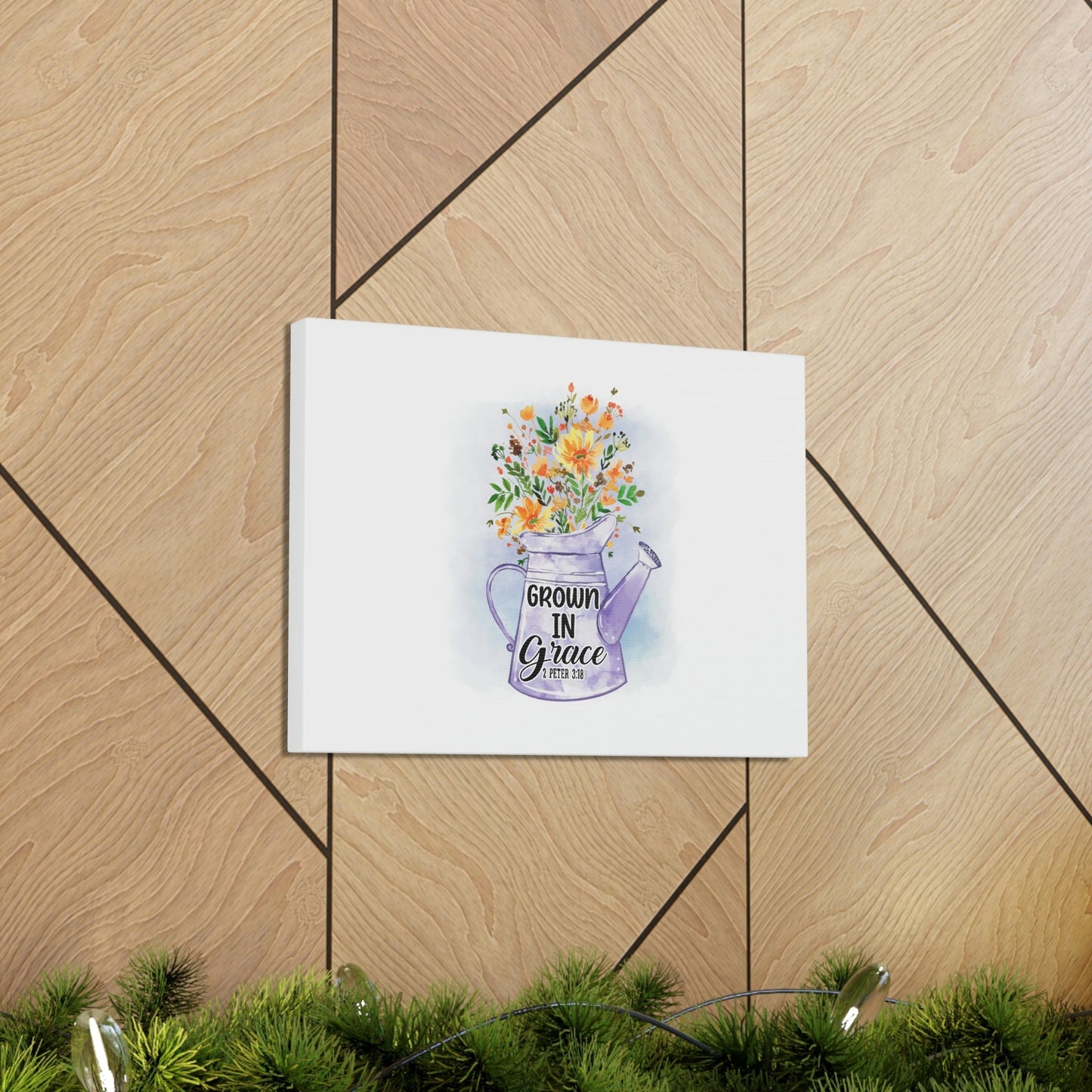 Grow In Grace 2 Peter 3:18 Flower Christian Wall Art Bible Verse Print Ready to Hang Unframed-Express Your Love Gifts