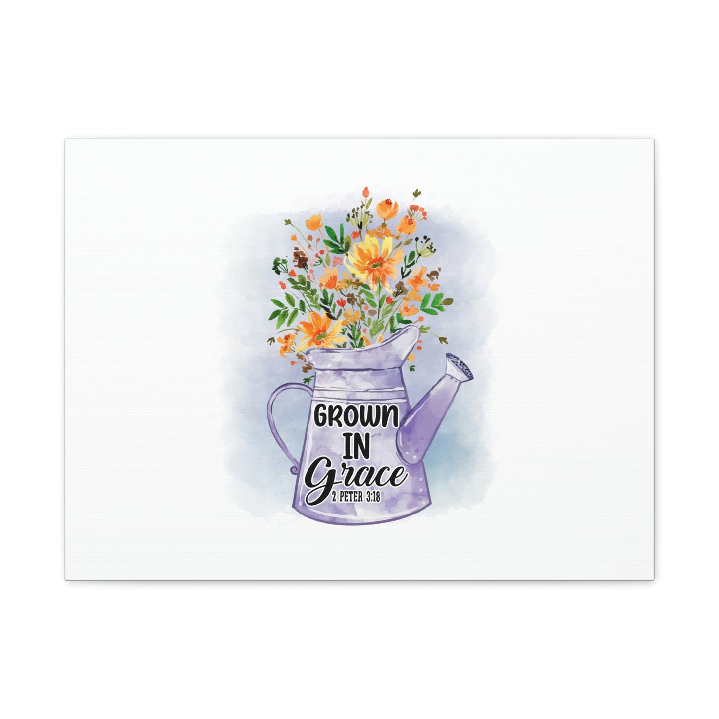 Grow In Grace 2 Peter 3:18 Flower Christian Wall Art Bible Verse Print Ready to Hang Unframed-Express Your Love Gifts