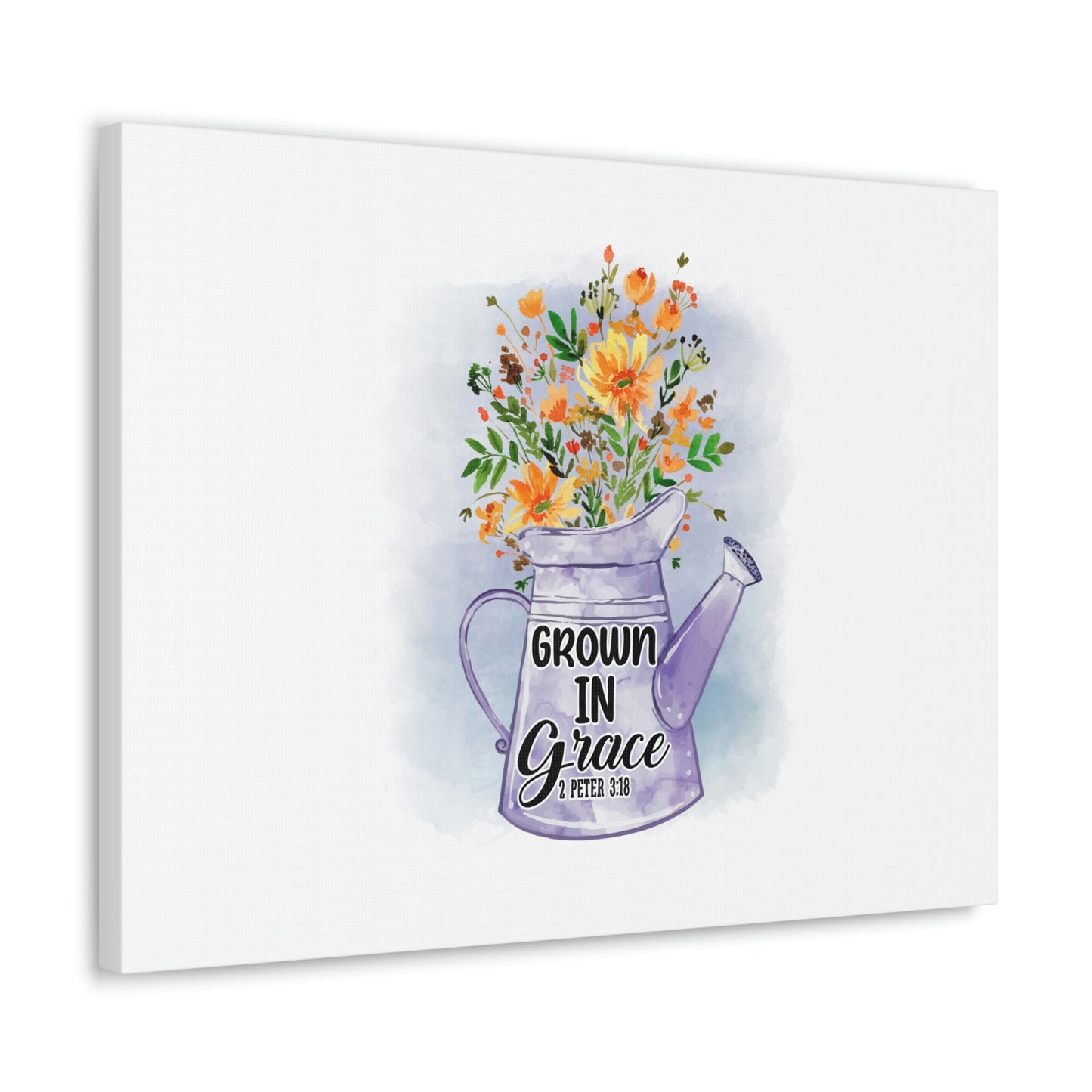 Grow In Grace 2 Peter 3:18 Flower Christian Wall Art Bible Verse Print Ready to Hang Unframed-Express Your Love Gifts
