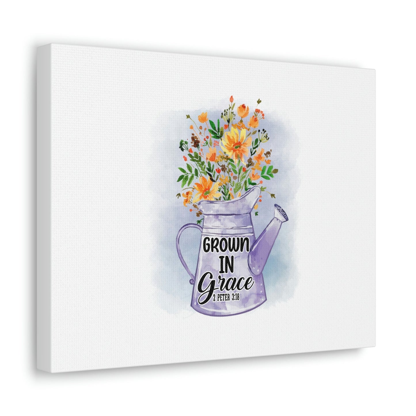 Grow In Grace 2 Peter 3:18 Flower Christian Wall Art Bible Verse Print Ready to Hang Unframed-Express Your Love Gifts