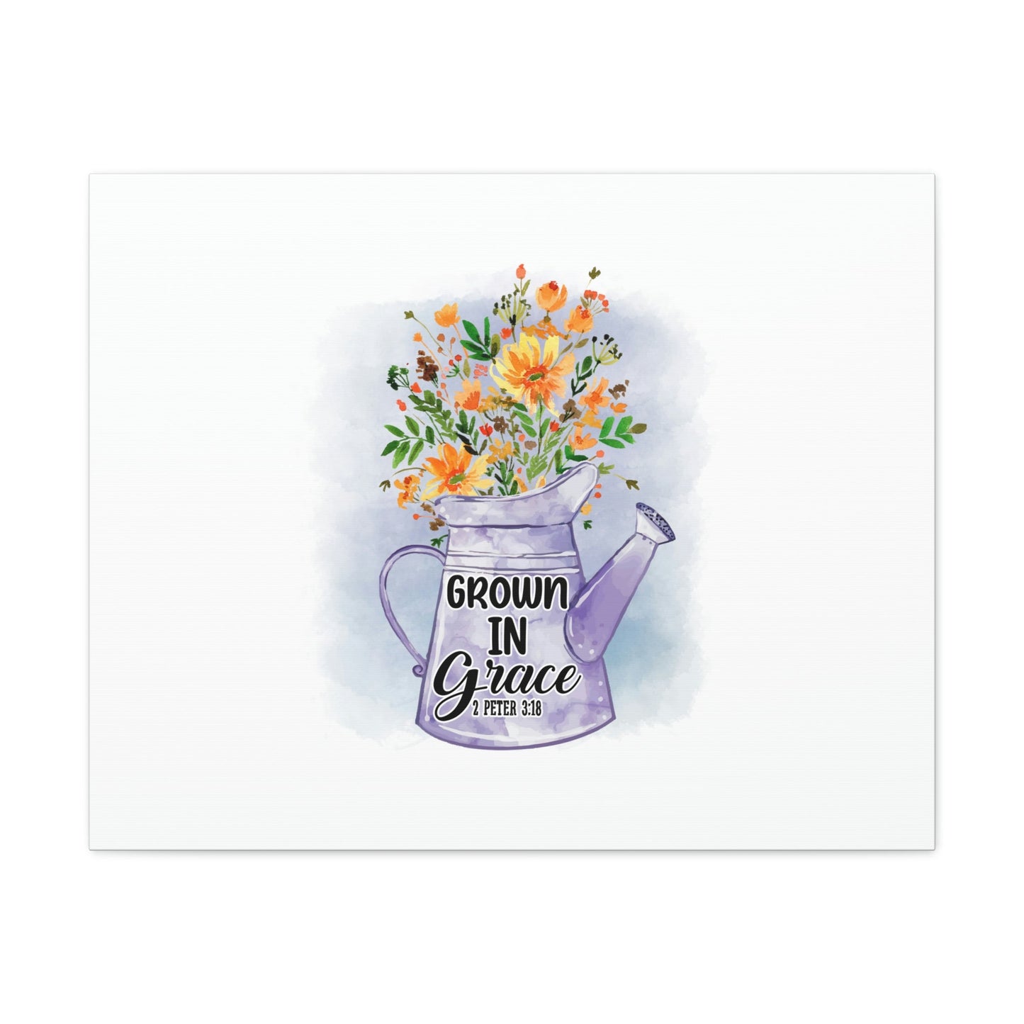 Grow In Grace 2 Peter 3:18 Flower Christian Wall Art Bible Verse Print Ready to Hang Unframed-Express Your Love Gifts