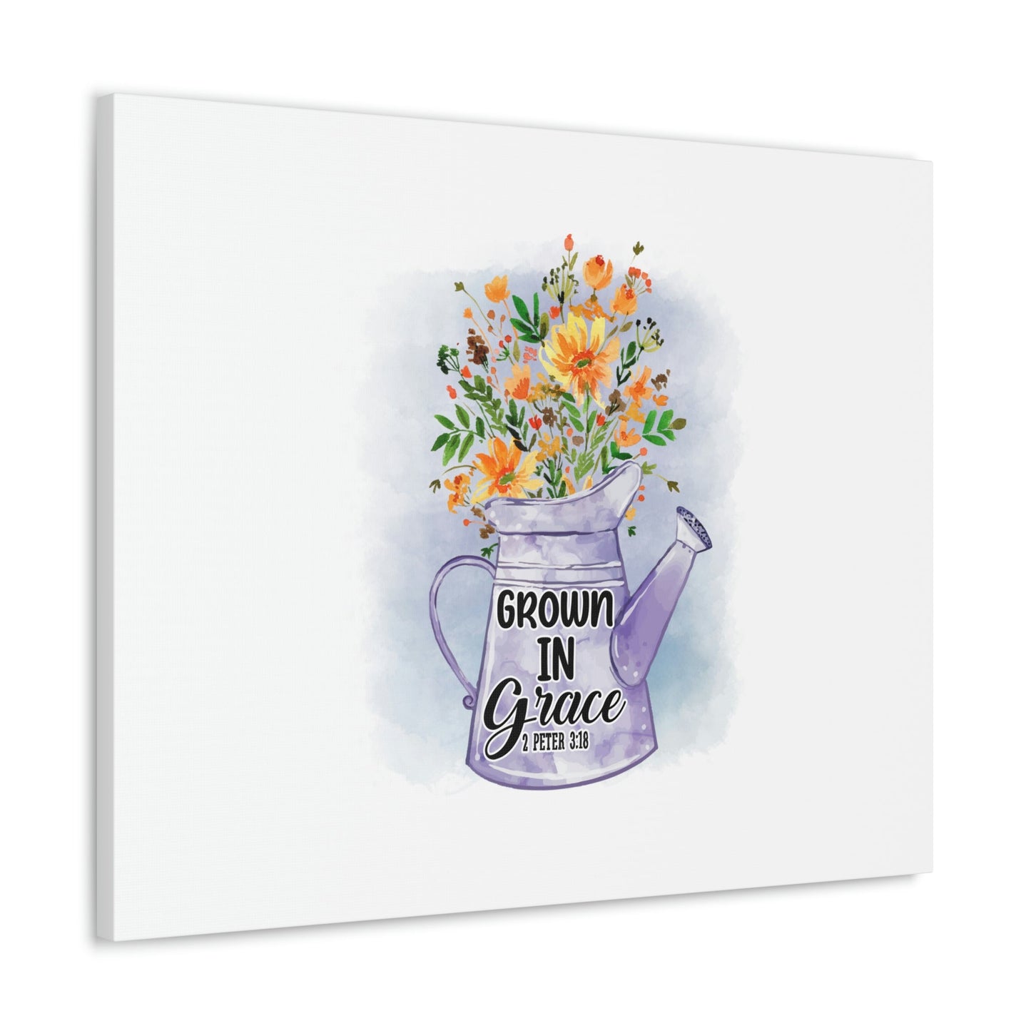 Grow In Grace 2 Peter 3:18 Flower Christian Wall Art Bible Verse Print Ready to Hang Unframed-Express Your Love Gifts