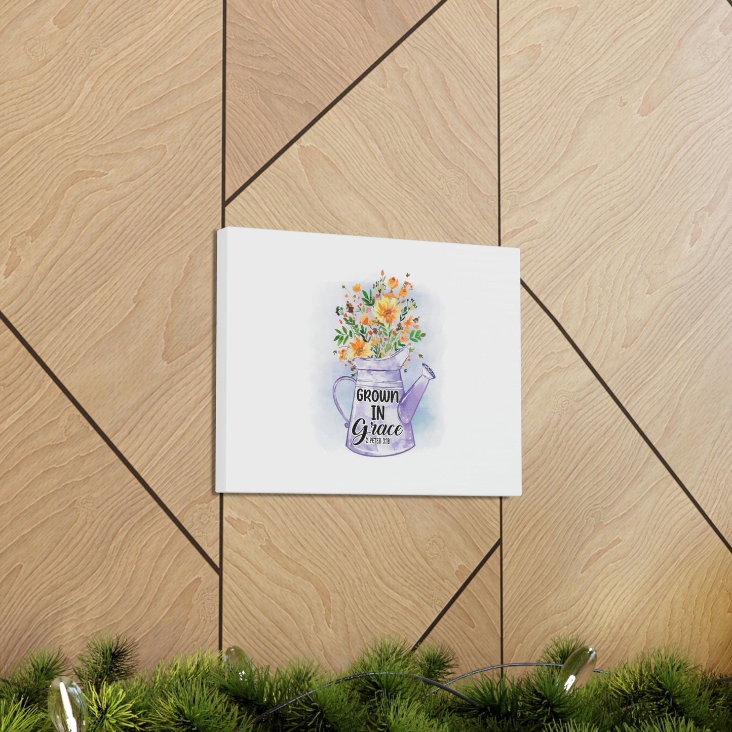 Grow In Grace 2 Peter 3:18 Flower Christian Wall Art Bible Verse Print Ready to Hang Unframed-Express Your Love Gifts