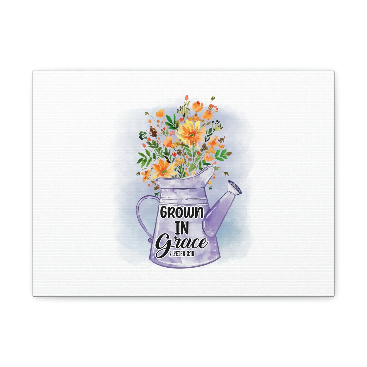 Grow In Grace 2 Peter 3:18 Flower Christian Wall Art Bible Verse Print Ready to Hang Unframed-Express Your Love Gifts