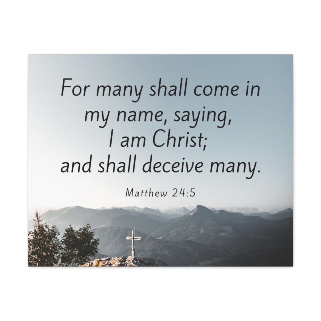 Scripture Walls I Am Christ Matthew 24:5 Bible Verse Canvas Christian Wall Art Ready to Hang Unframed-Express Your Love Gifts