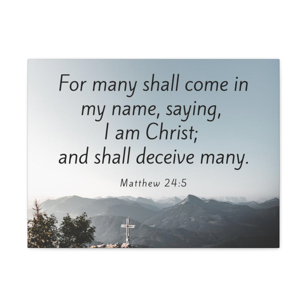 Scripture Walls I Am Christ Matthew 24:5 Bible Verse Canvas Christian Wall Art Ready to Hang Unframed-Express Your Love Gifts