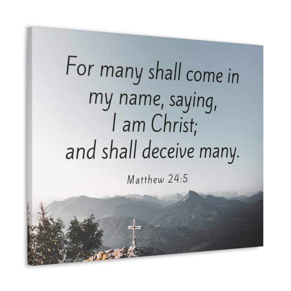 Scripture Walls I Am Christ Matthew 24:5 Bible Verse Canvas Christian Wall Art Ready to Hang Unframed-Express Your Love Gifts