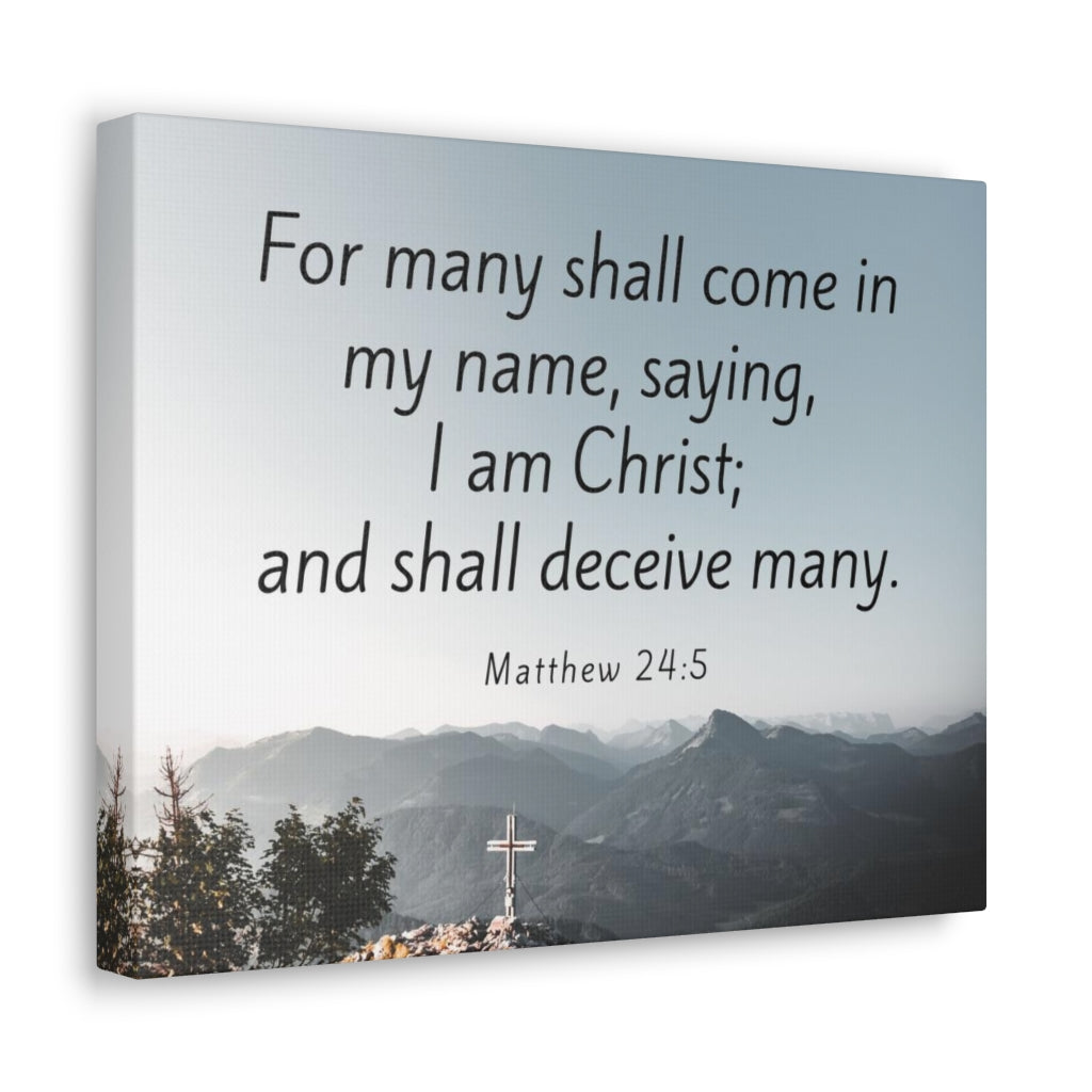 Scripture Walls I Am Christ Matthew 24:5 Bible Verse Canvas Christian Wall Art Ready to Hang Unframed-Express Your Love Gifts
