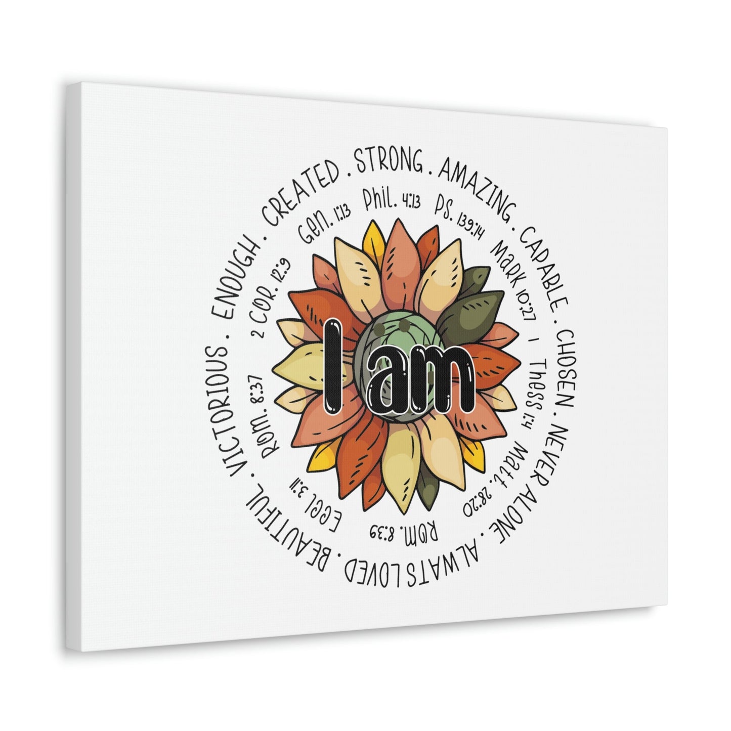 Scripture Walls I Am Created Revelation 4:11 Flower Multicolored Christian Wall Art Bible Verse Print Ready to Hang Unframed-Express Your Love Gifts
