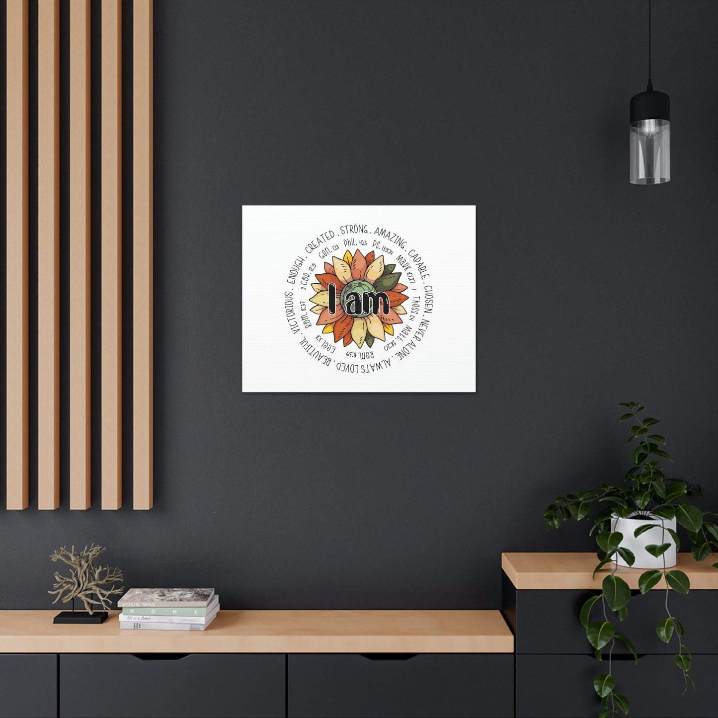 Scripture Walls I Am Created Revelation 4:11 Flower Multicolored Christian Wall Art Bible Verse Print Ready to Hang Unframed-Express Your Love Gifts