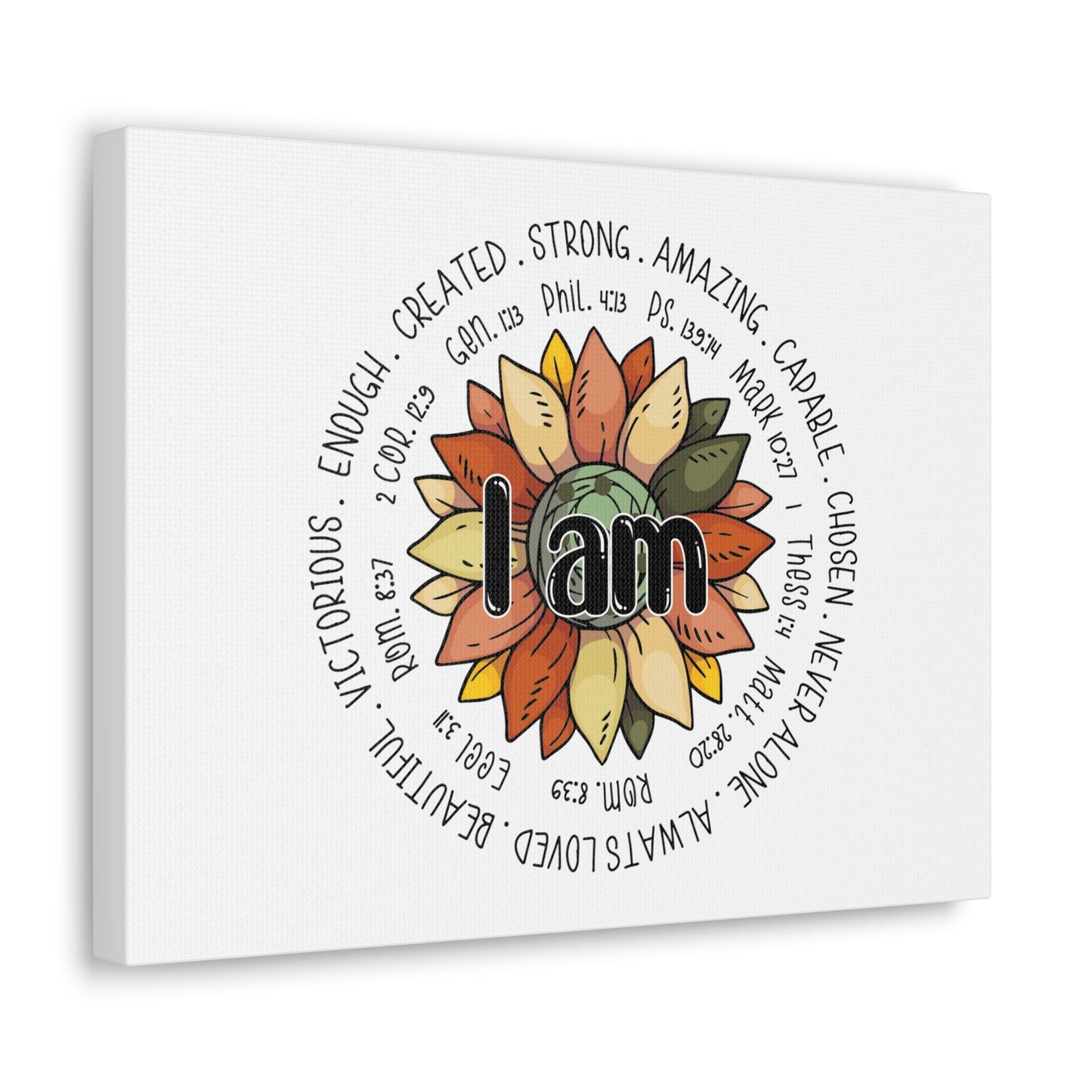Scripture Walls I Am Created Revelation 4:11 Flower Multicolored Christian Wall Art Bible Verse Print Ready to Hang Unframed-Express Your Love Gifts