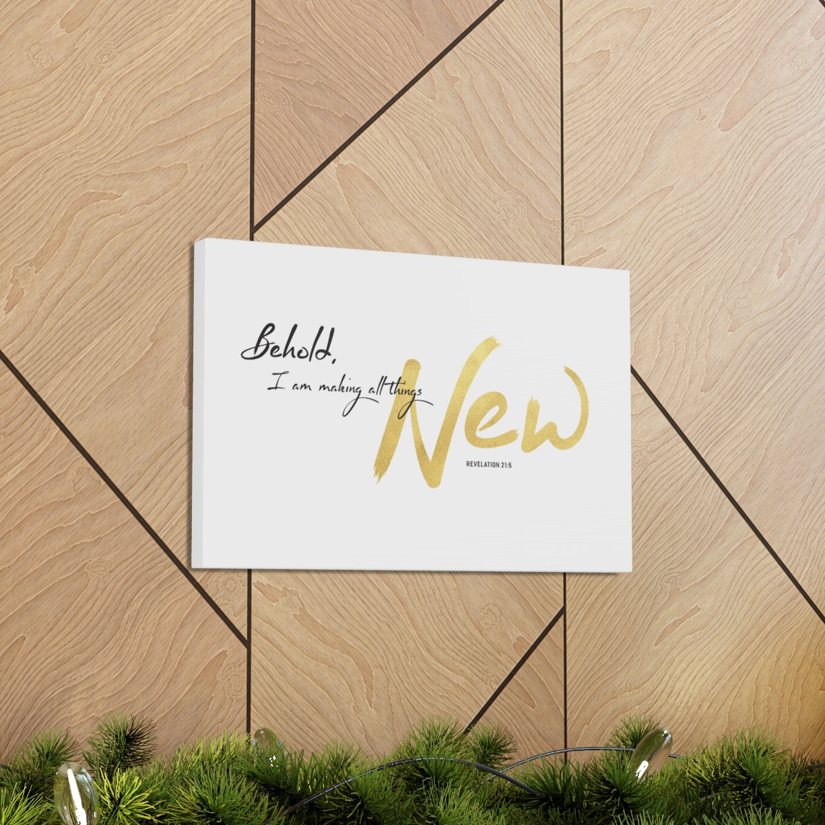 Scripture Walls I Am Making All Things New Revelation 21:5 Bible Verse Canvas Christian Wall Art Ready to Hang Unframed-Express Your Love Gifts