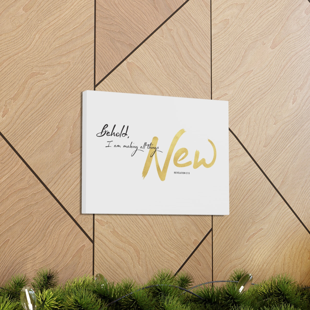 Scripture Walls I Am Making All Things New Revelation 21:5 Bible Verse Canvas Christian Wall Art Ready to Hang Unframed-Express Your Love Gifts
